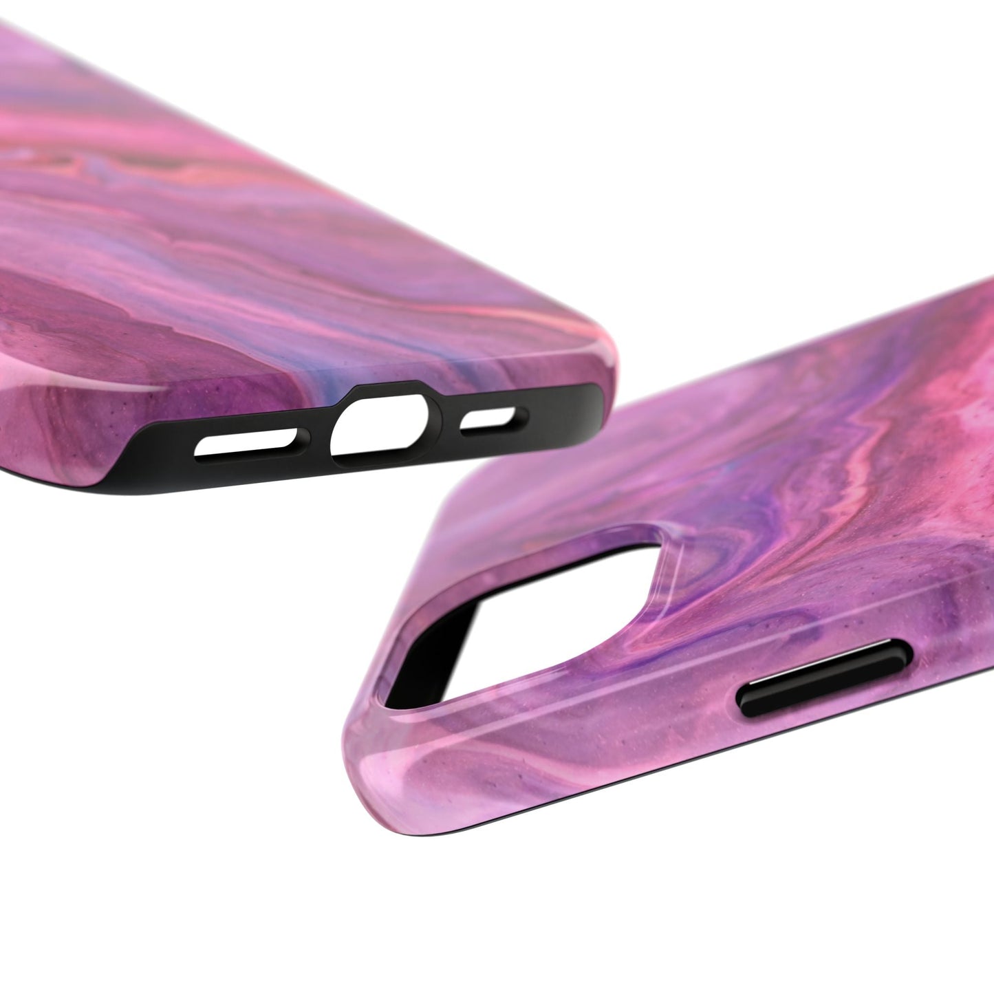 Lavender Dreamscape – iPhone Case with Pink & Purple Marble Swirl - BOGO Cases