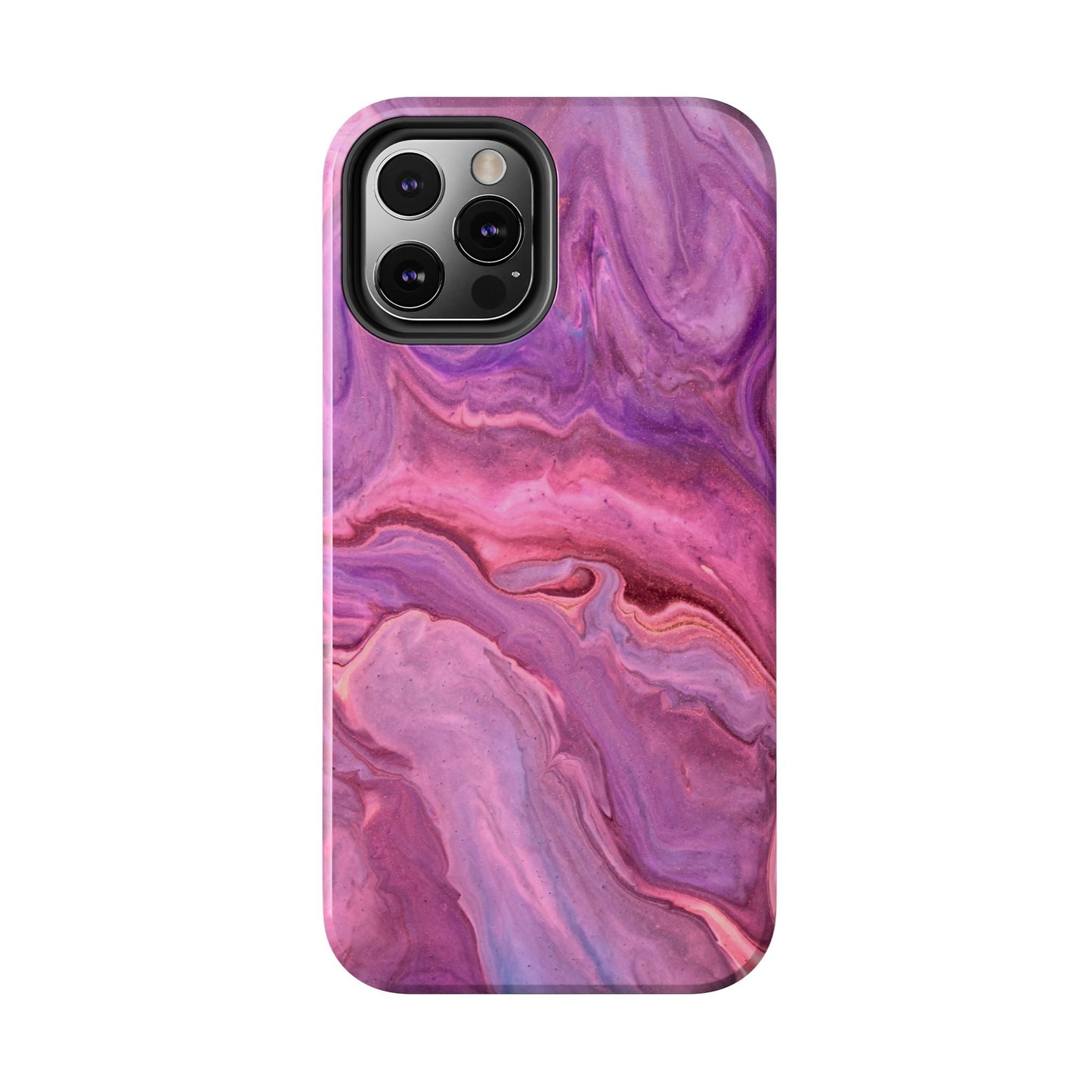 Lavender Dreamscape – iPhone Case with Pink & Purple Marble Swirl - BOGO Cases
