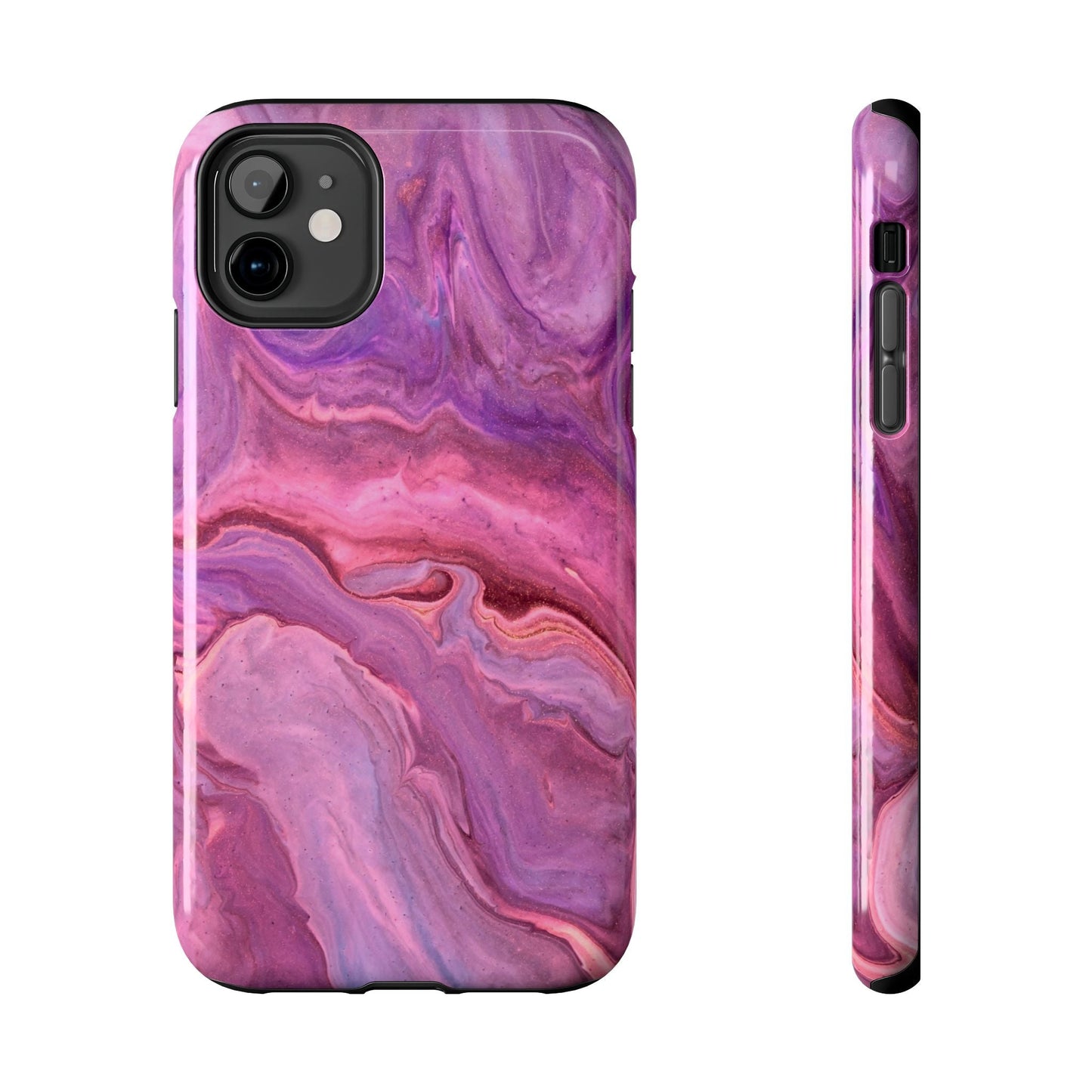 Lavender Dreamscape – iPhone Case with Pink & Purple Marble Swirl - BOGO Cases