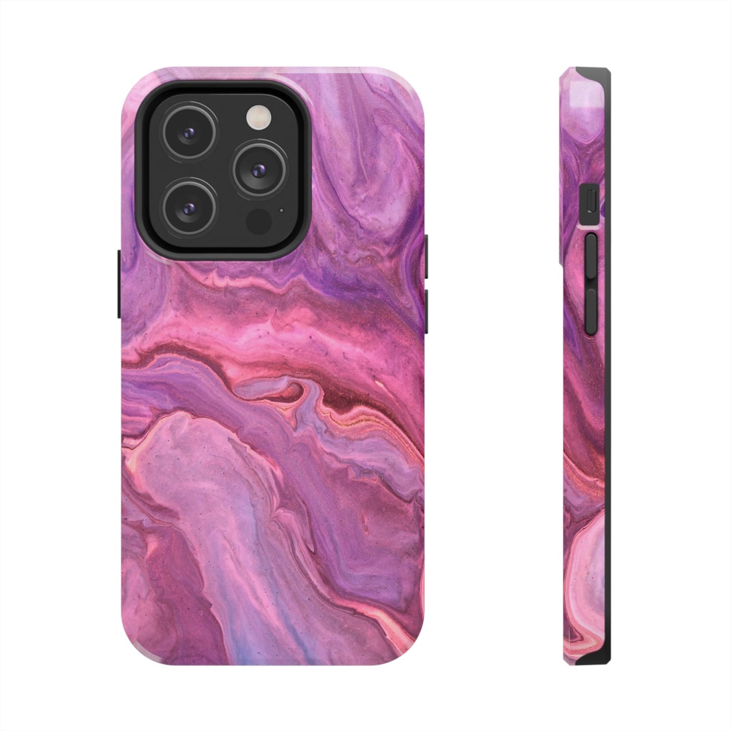 Lavender Dreamscape – iPhone Case with Pink & Purple Marble Swirl - BOGO Cases