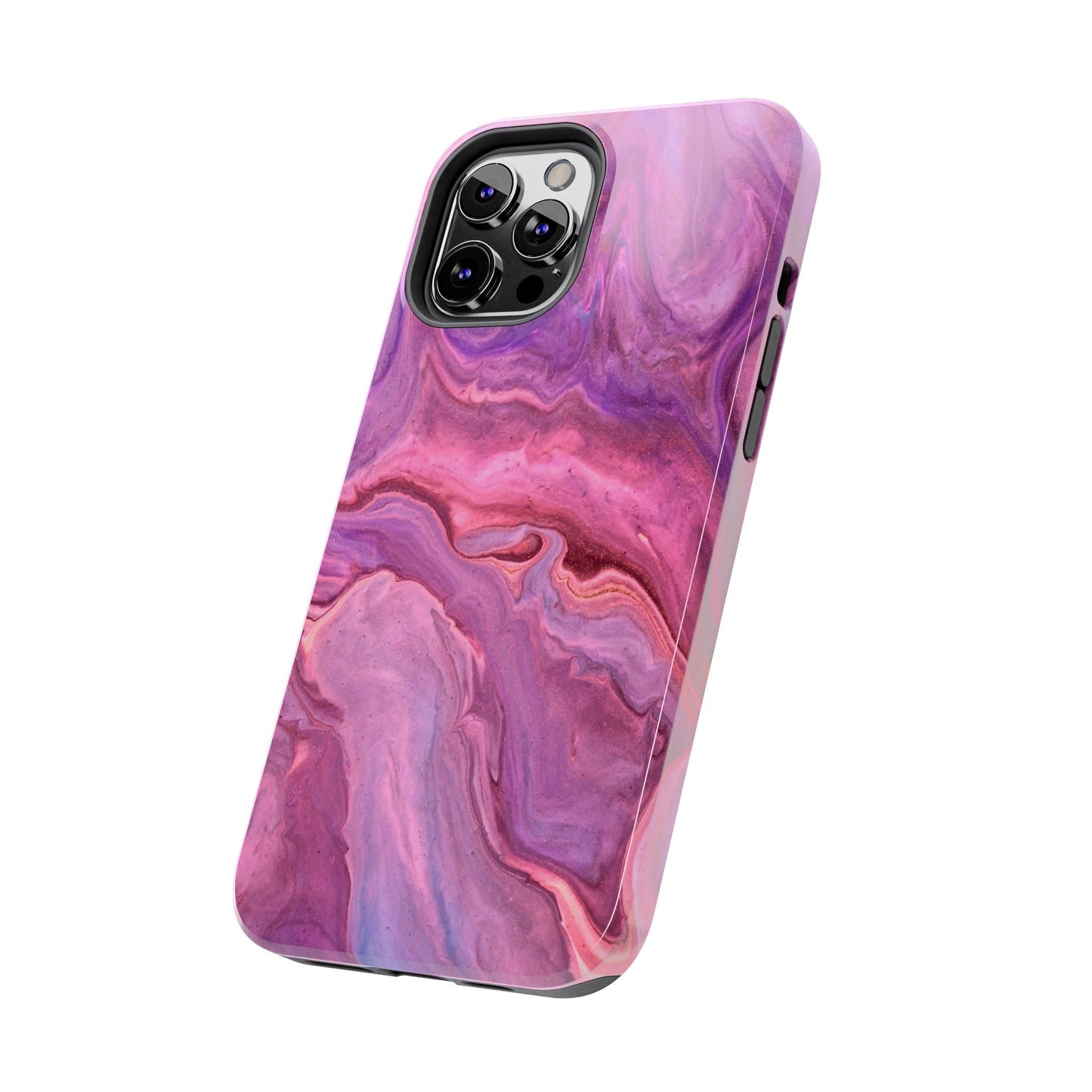 Lavender Dreamscape – iPhone Case with Pink & Purple Marble Swirl - BOGO Cases