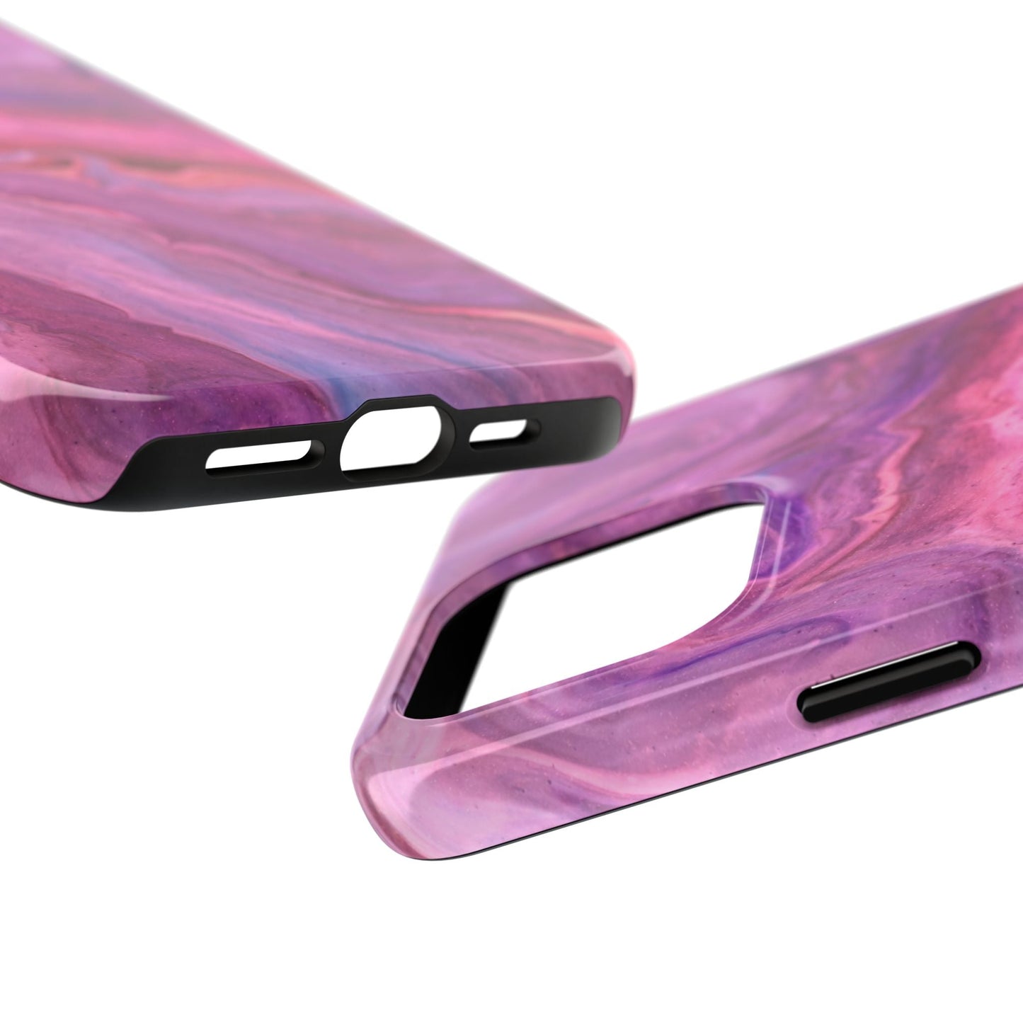 Lavender Dreamscape – iPhone Case with Pink & Purple Marble Swirl - BOGO Cases