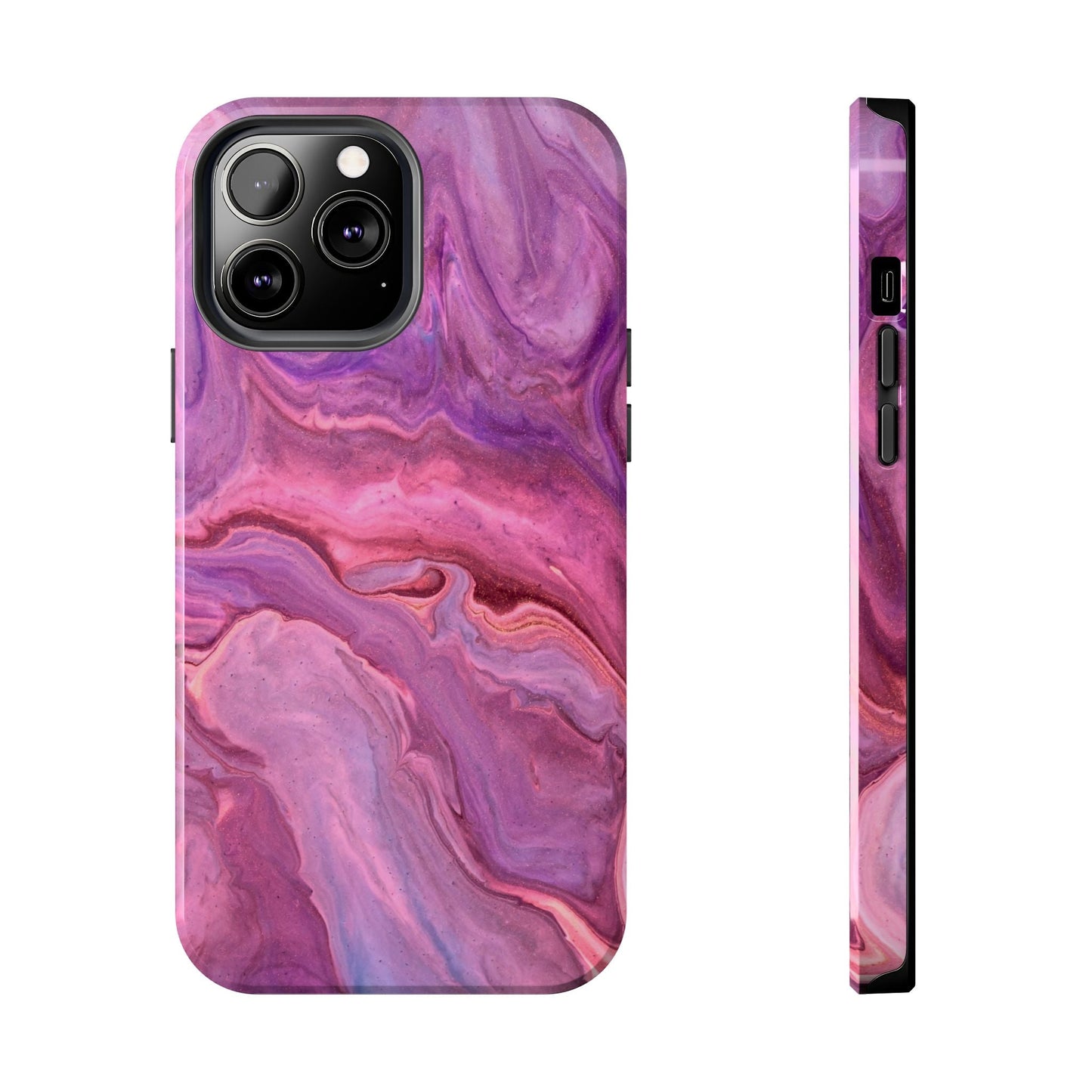 Lavender Dreamscape – iPhone Case with Pink & Purple Marble Swirl - BOGO Cases