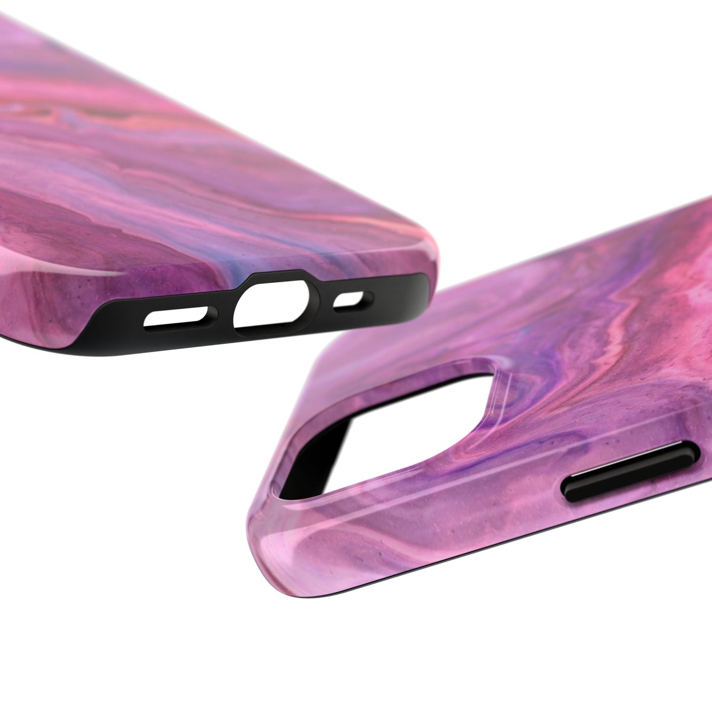 Lavender Dreamscape – iPhone Case with Pink & Purple Marble Swirl - BOGO Cases
