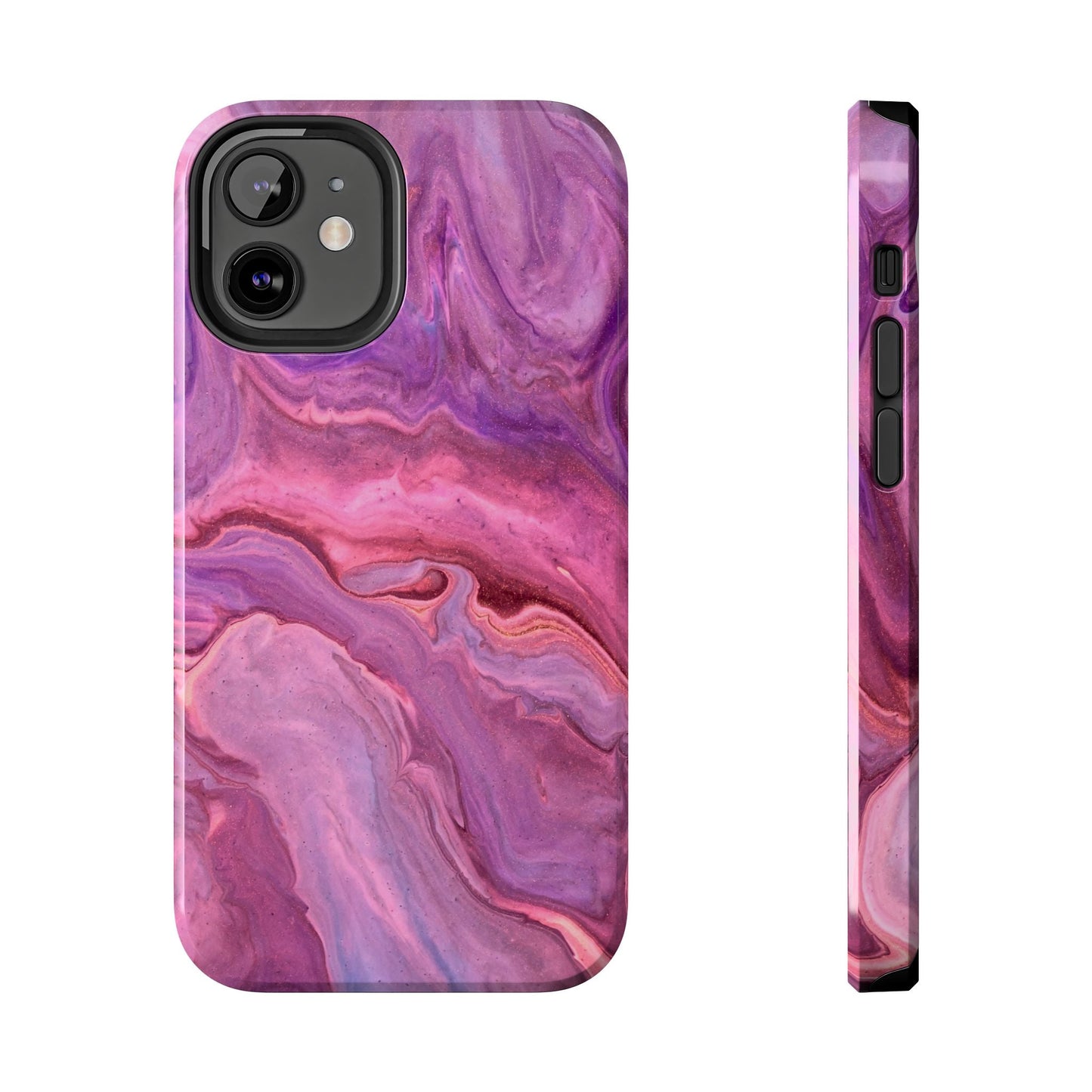 Lavender Dreamscape – iPhone Case with Pink & Purple Marble Swirl - BOGO Cases