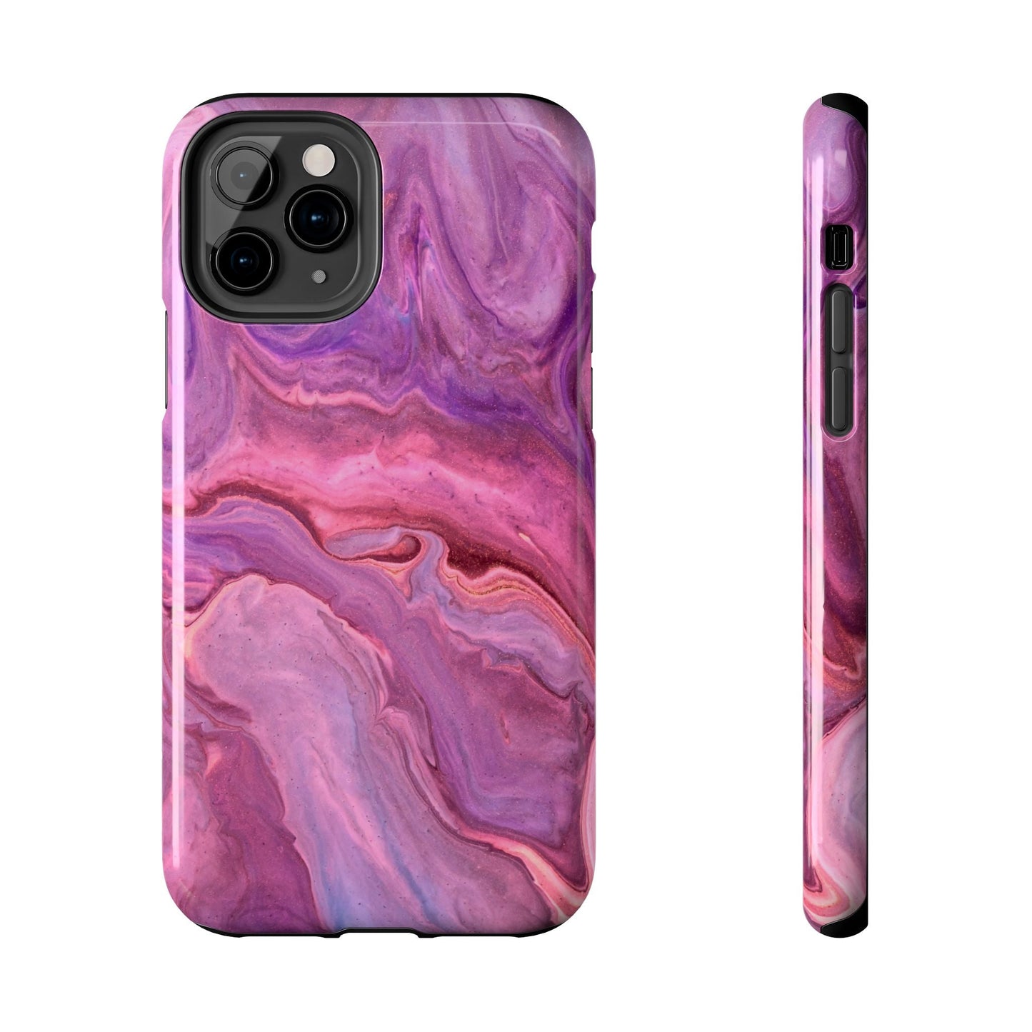 Lavender Dreamscape – iPhone Case with Pink & Purple Marble Swirl - BOGO Cases