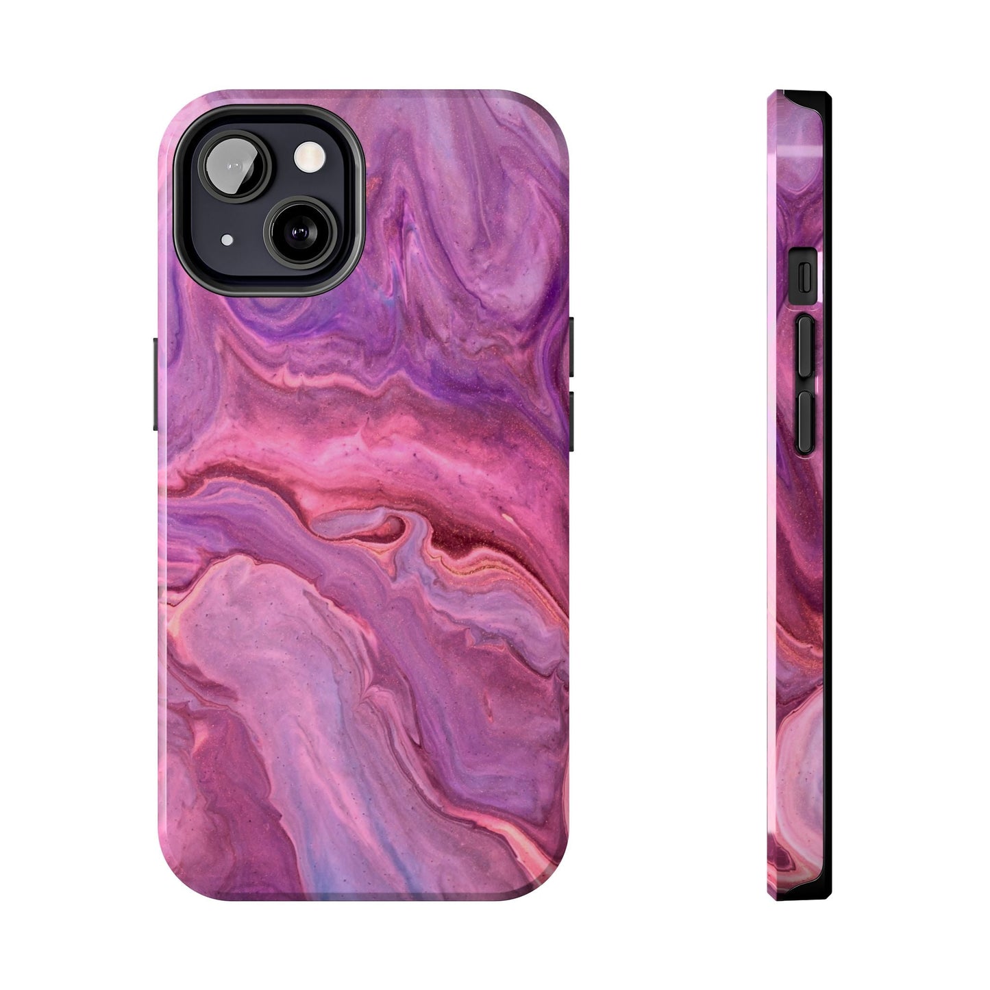 Lavender Dreamscape – iPhone Case with Pink & Purple Marble Swirl - BOGO Cases