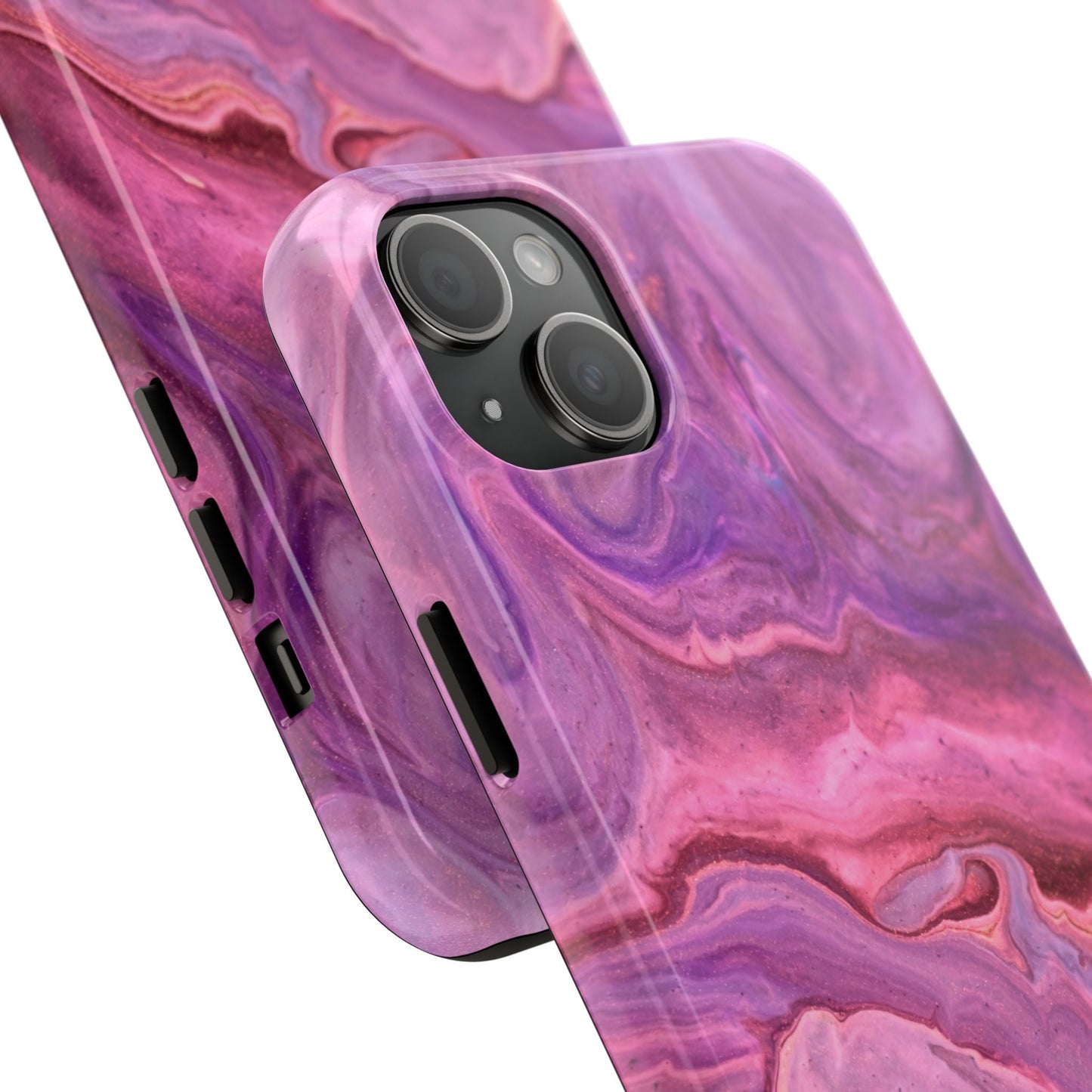 Lavender Dreamscape – iPhone Case with Pink & Purple Marble Swirl - BOGO Cases