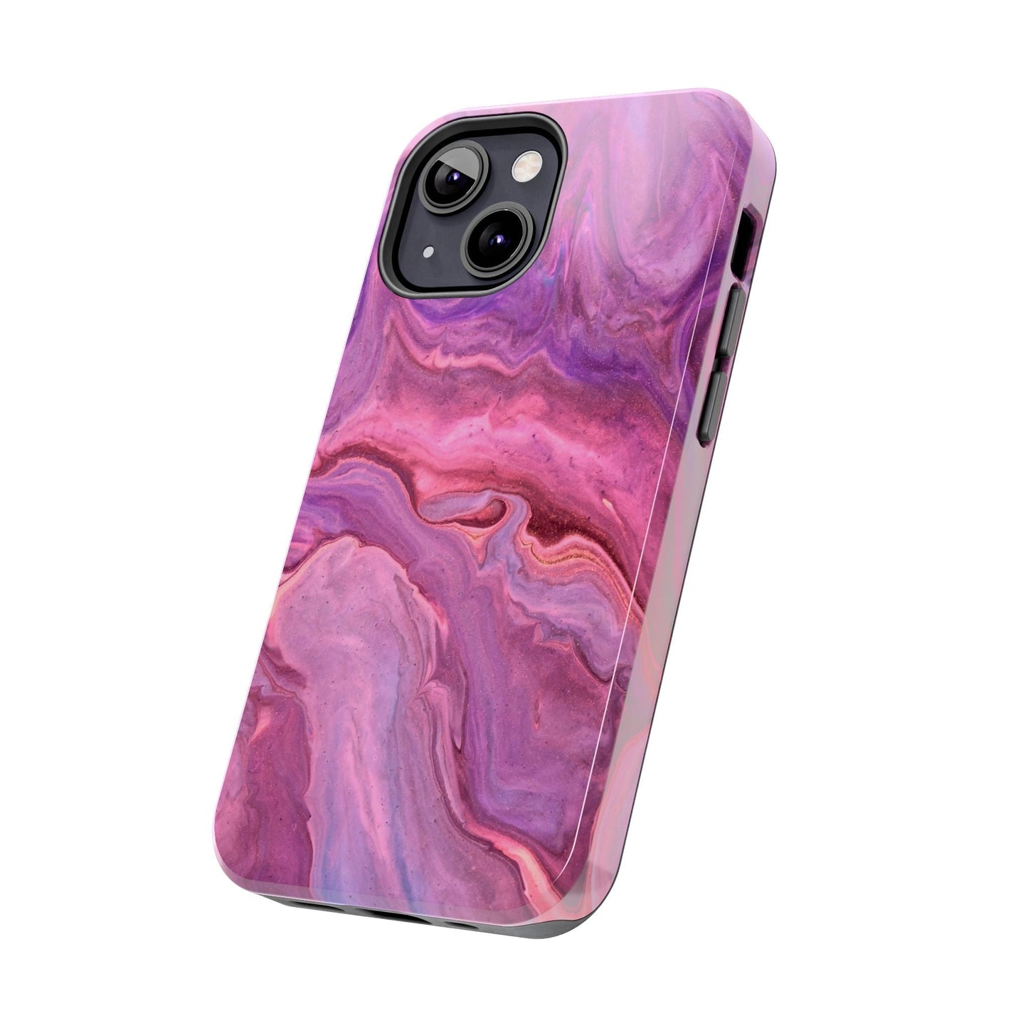 Lavender Dreamscape – iPhone Case with Pink & Purple Marble Swirl - BOGO Cases