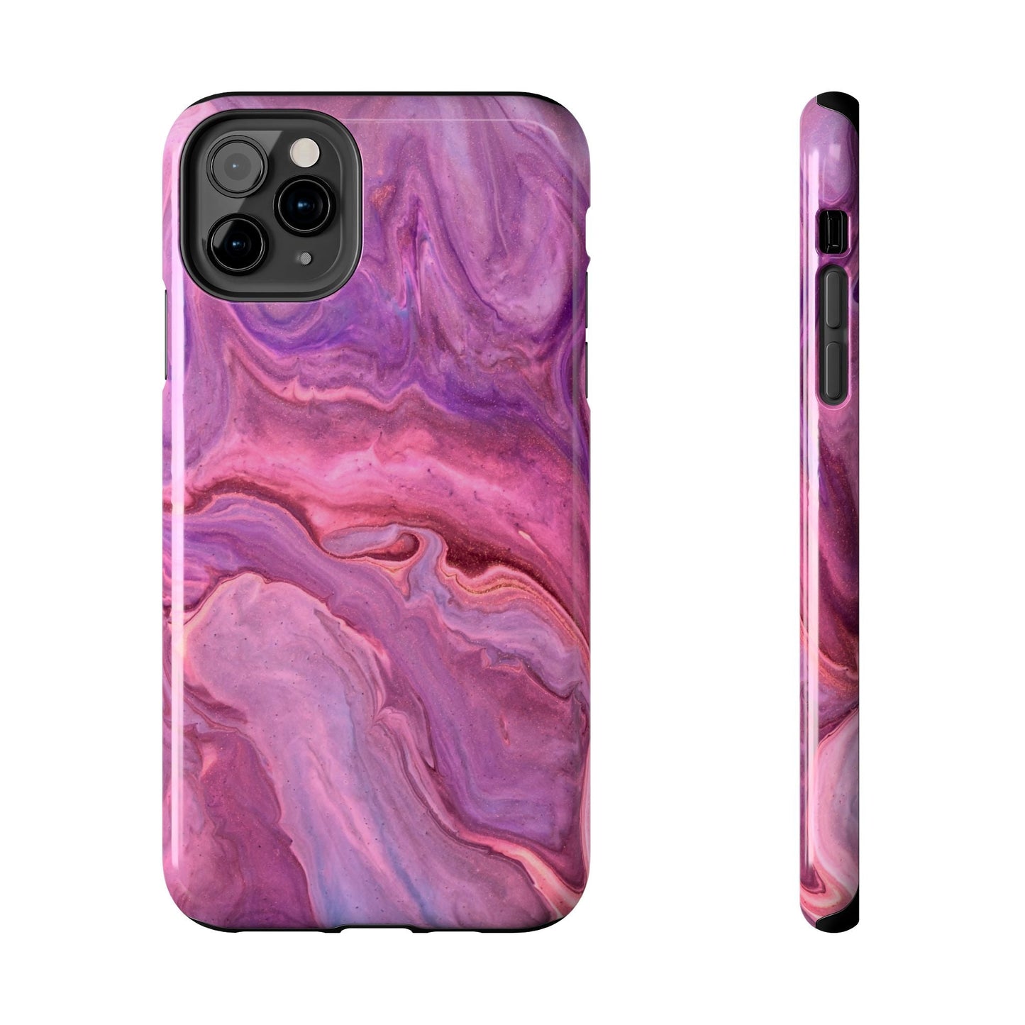 Lavender Dreamscape – iPhone Case with Pink & Purple Marble Swirl - BOGO Cases