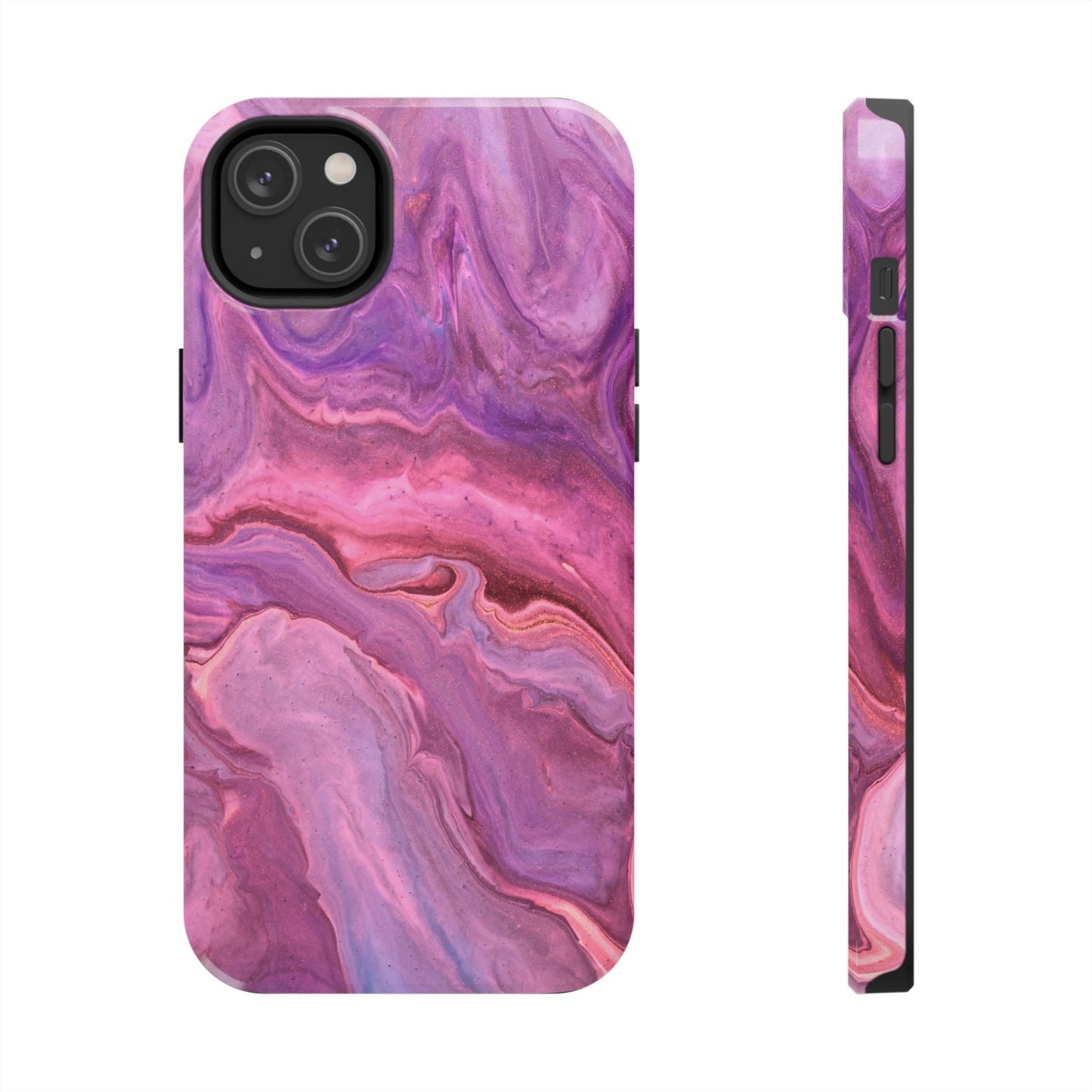 Lavender Dreamscape – iPhone Case with Pink & Purple Marble Swirl - BOGO Cases