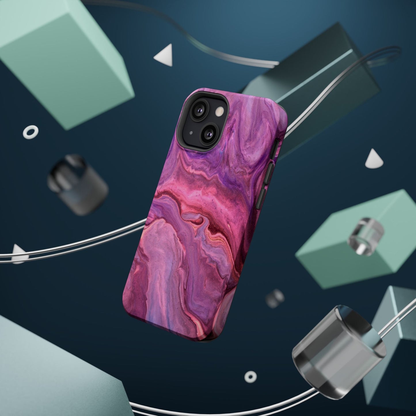 Lavender Dreamscape – MagSafe Case with Abstract Purple & Pink Marble Art - BOGO Cases