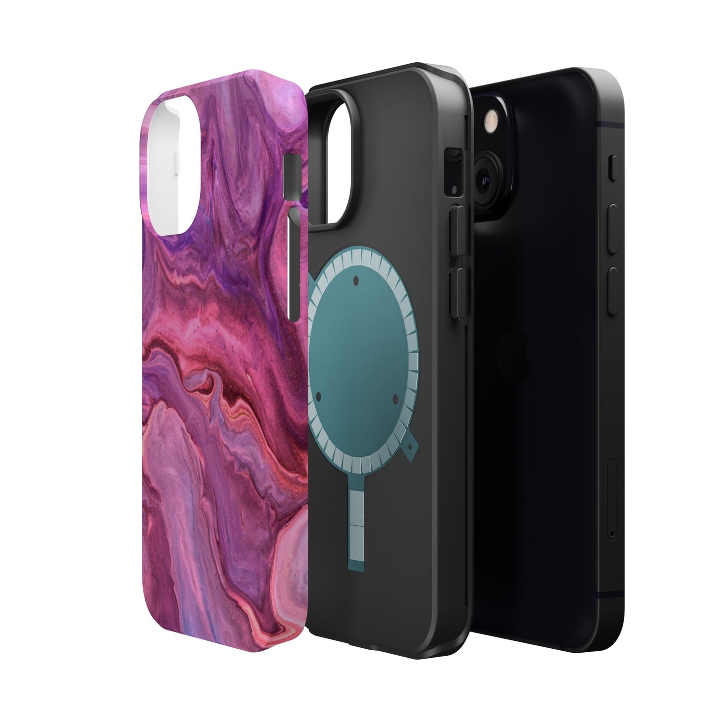 Lavender Dreamscape – MagSafe Case with Abstract Purple & Pink Marble Art - BOGO Cases
