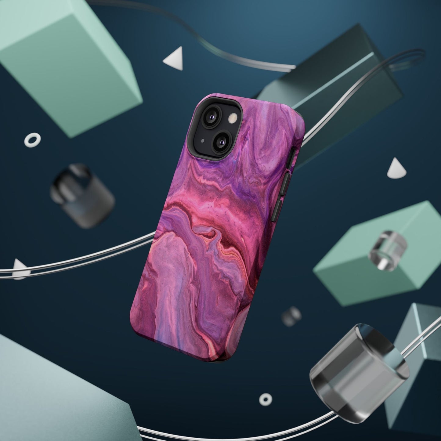 Lavender Dreamscape – MagSafe Case with Abstract Purple & Pink Marble Art - BOGO Cases