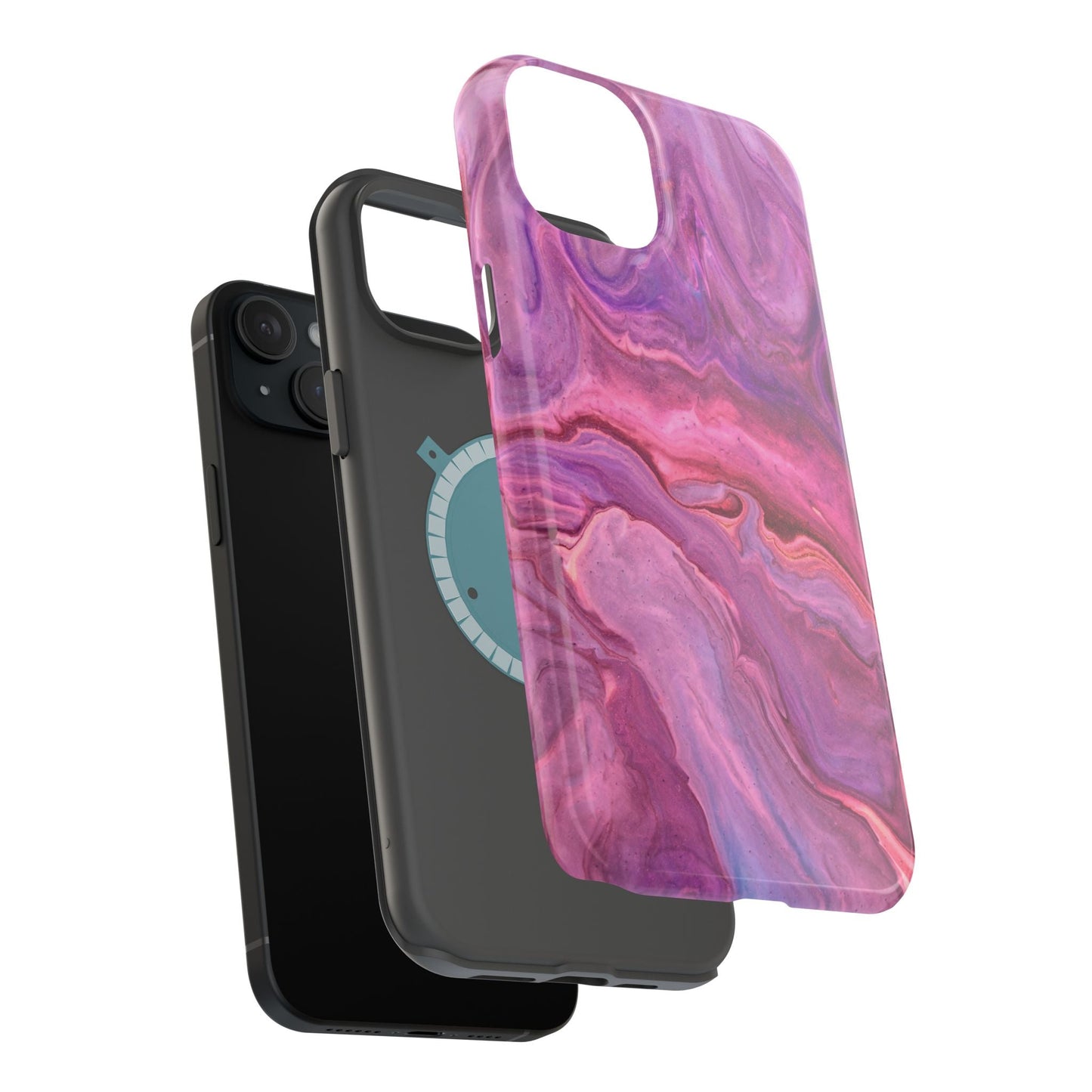 Lavender Dreamscape – MagSafe Case with Abstract Purple & Pink Marble Art - BOGO Cases