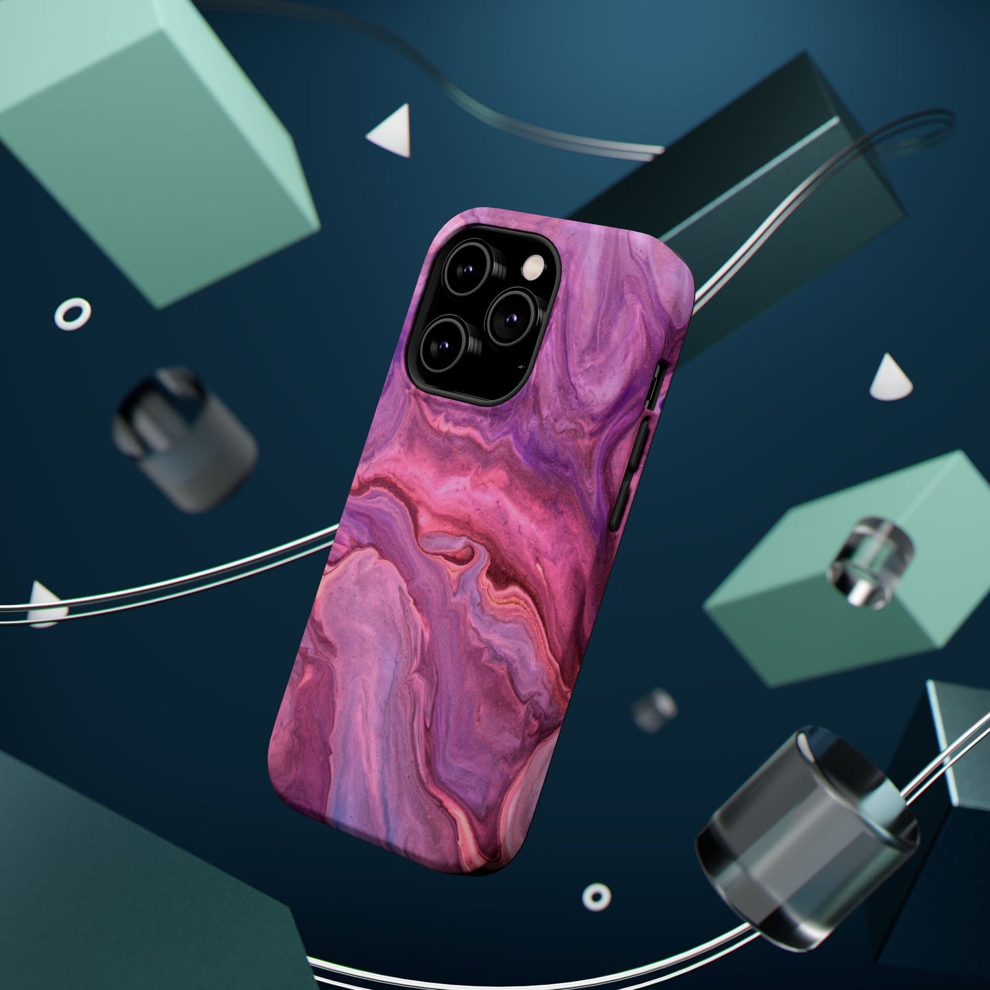 Lavender Dreamscape – MagSafe Case with Abstract Purple & Pink Marble Art - BOGO Cases