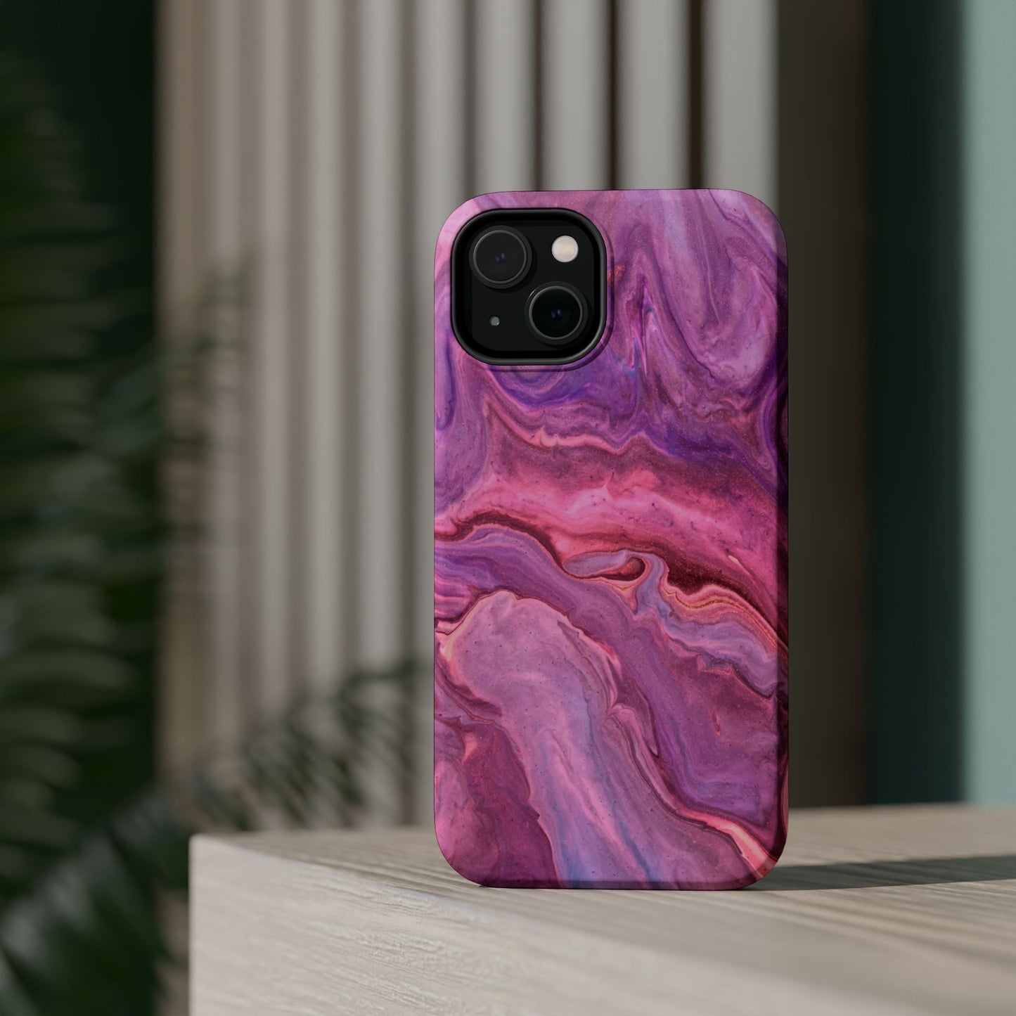 Lavender Dreamscape – MagSafe Case with Abstract Purple & Pink Marble Art - BOGO Cases