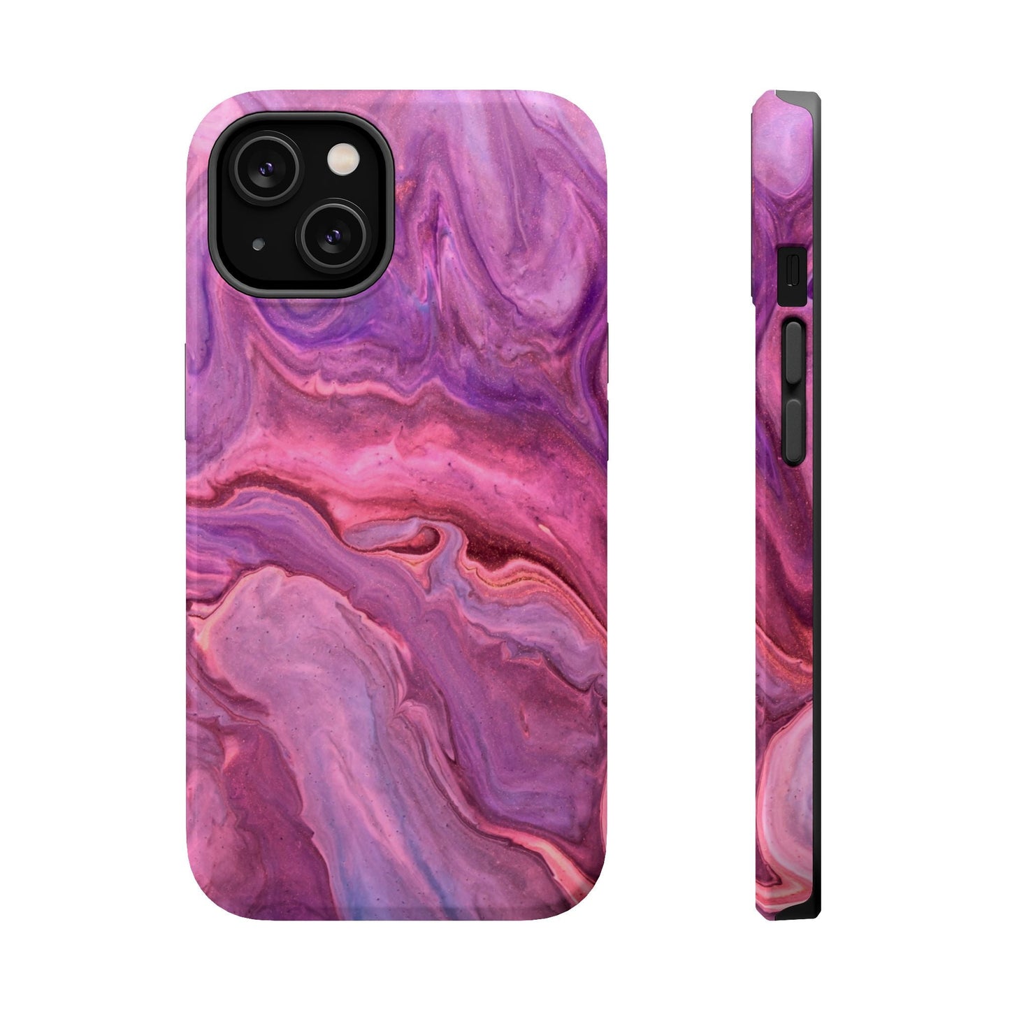 Lavender Dreamscape – MagSafe Case with Abstract Purple & Pink Marble Art - BOGO Cases