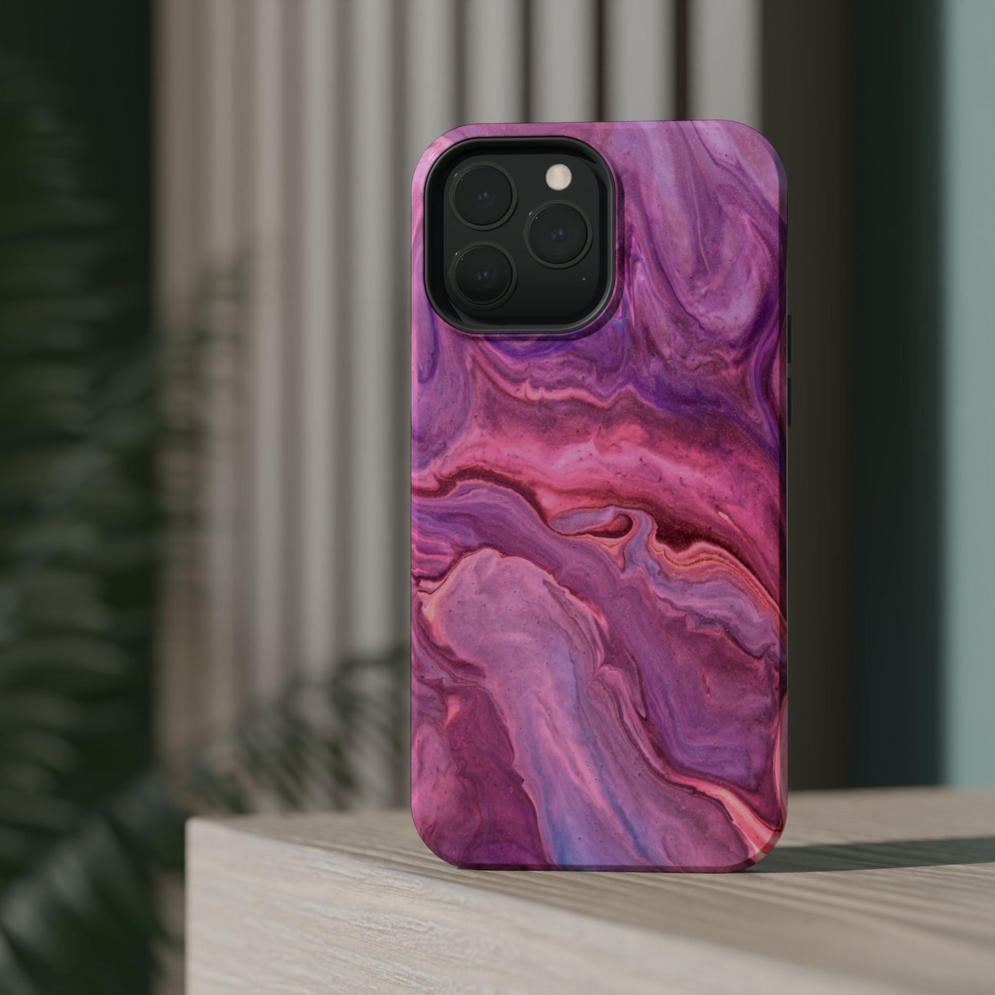 Lavender Dreamscape – MagSafe Case with Abstract Purple & Pink Marble Art - BOGO Cases