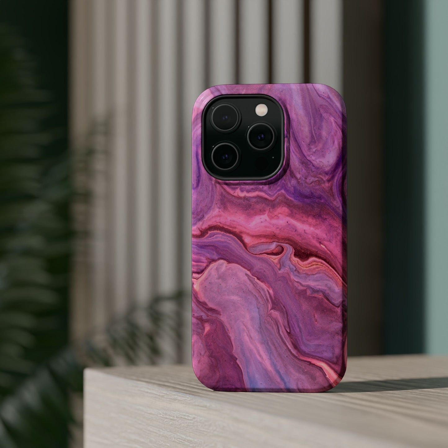 Lavender Dreamscape – MagSafe Case with Abstract Purple & Pink Marble Art - BOGO Cases