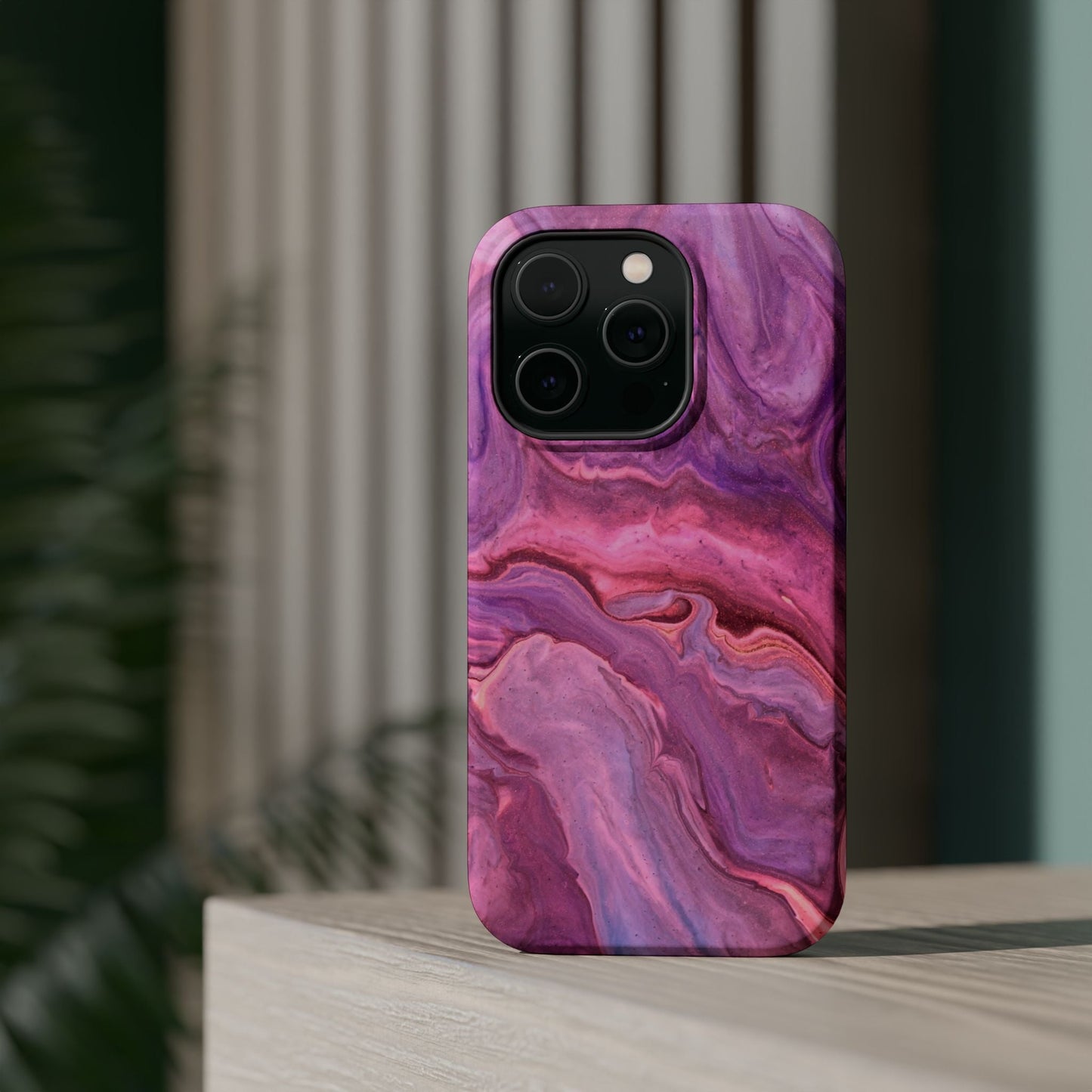 Lavender Dreamscape – MagSafe Case with Abstract Purple & Pink Marble Art - BOGO Cases