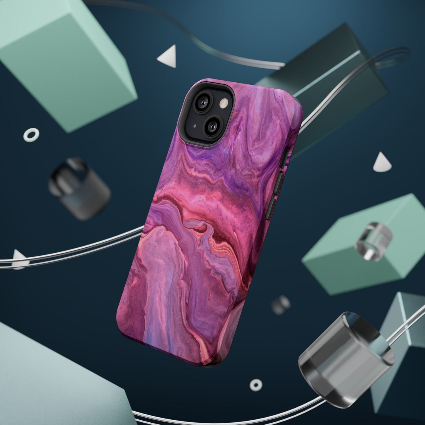 Lavender Dreamscape – MagSafe Case with Abstract Purple & Pink Marble Art - BOGO Cases