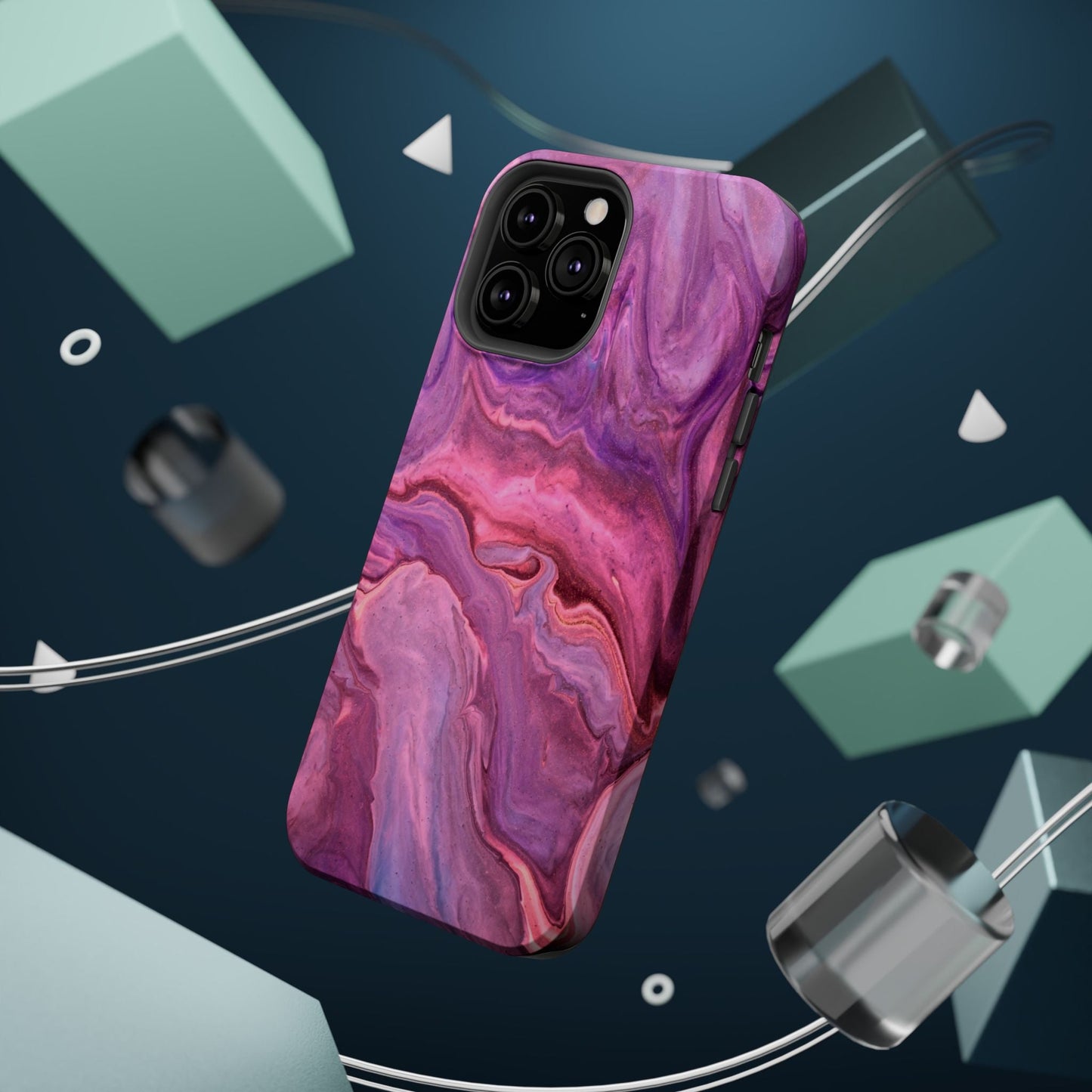 Lavender Dreamscape – MagSafe Case with Abstract Purple & Pink Marble Art - BOGO Cases