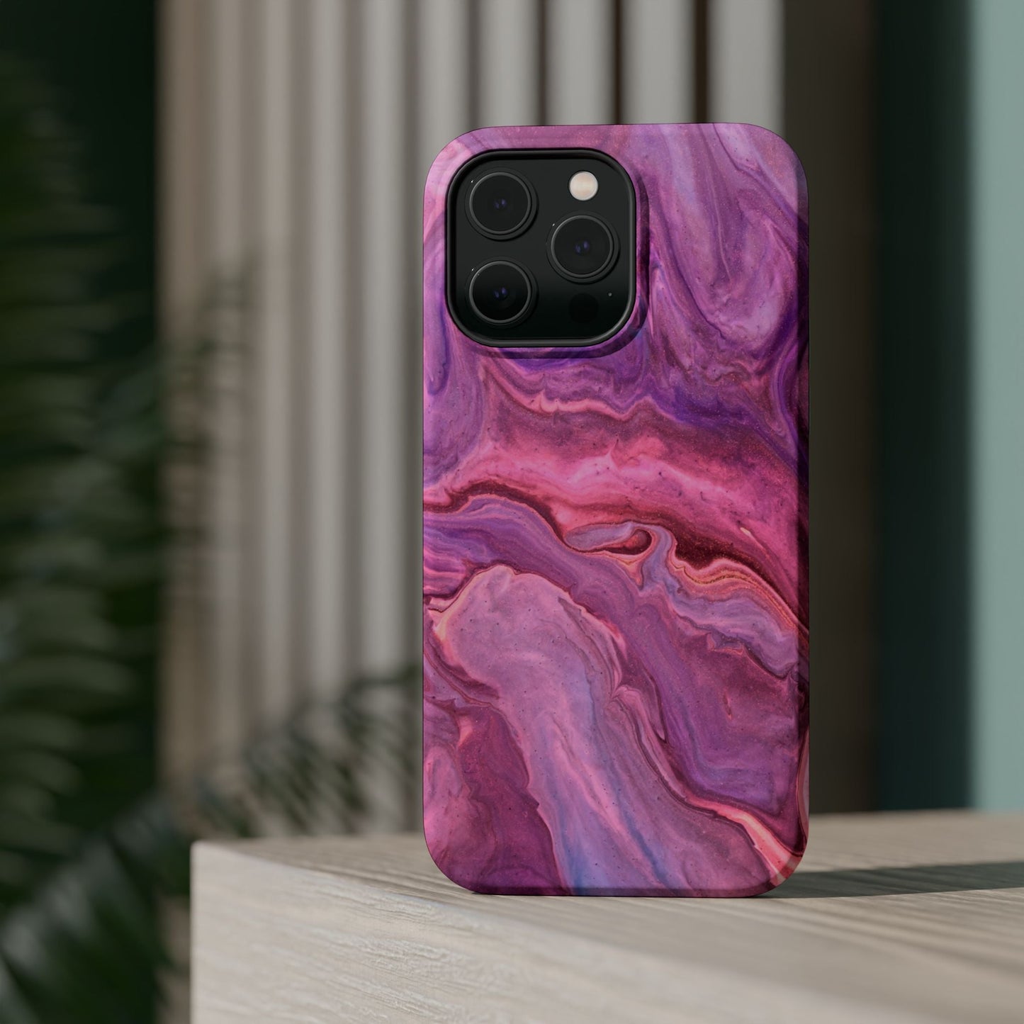 Lavender Dreamscape – MagSafe Case with Abstract Purple & Pink Marble Art - BOGO Cases