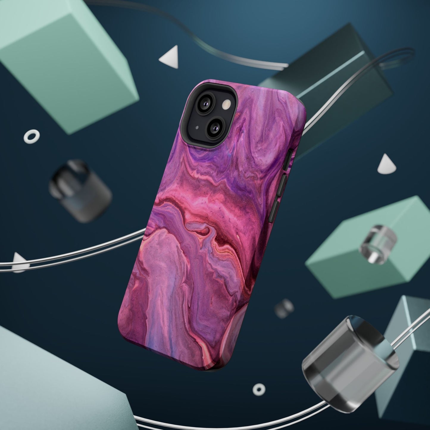 Lavender Dreamscape – MagSafe Case with Abstract Purple & Pink Marble Art - BOGO Cases