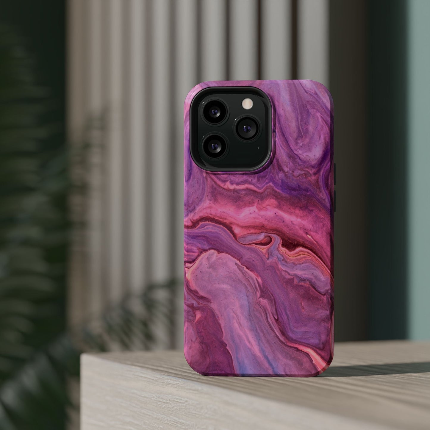 Lavender Dreamscape – MagSafe Case with Abstract Purple & Pink Marble Art - BOGO Cases
