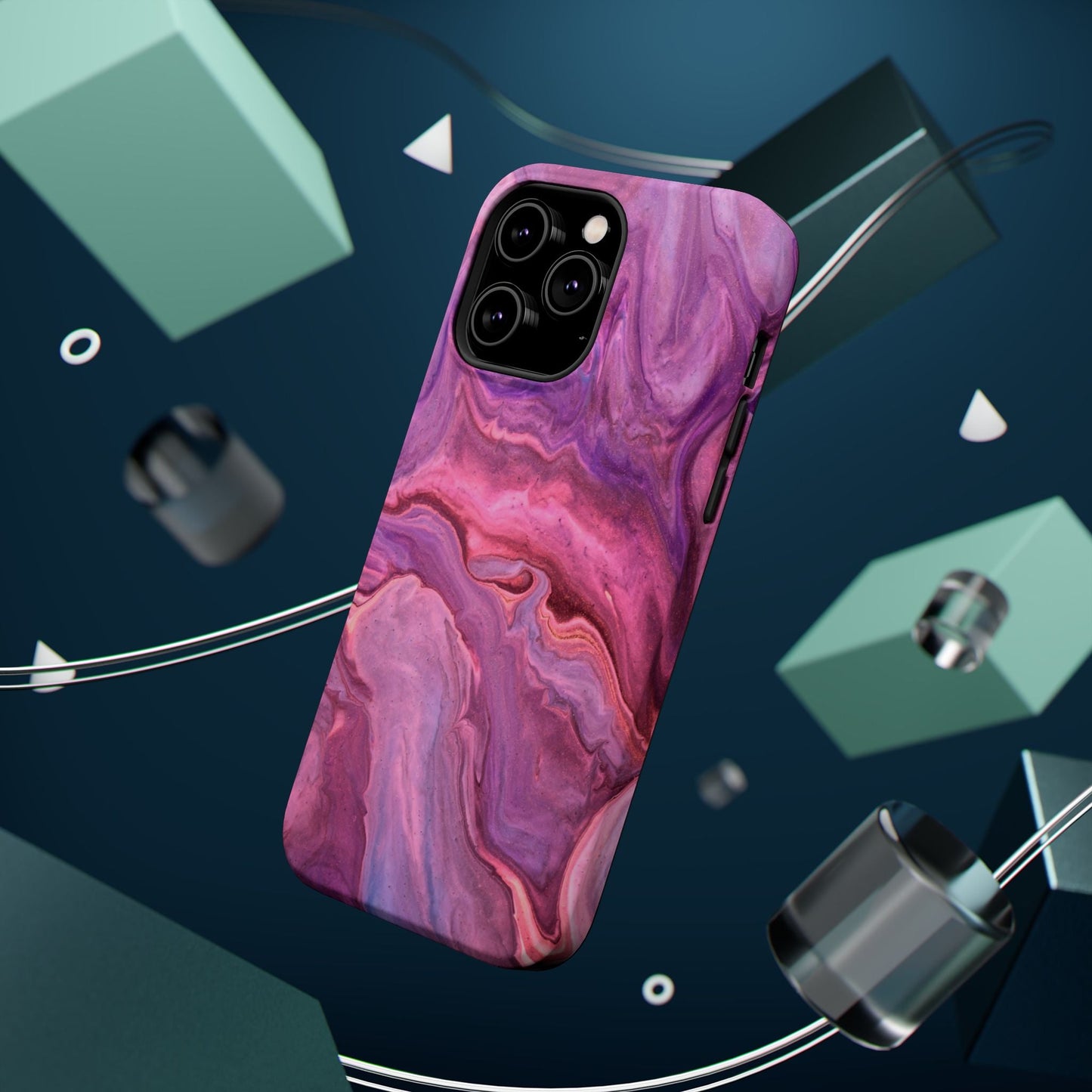 Lavender Dreamscape – MagSafe Case with Abstract Purple & Pink Marble Art - BOGO Cases