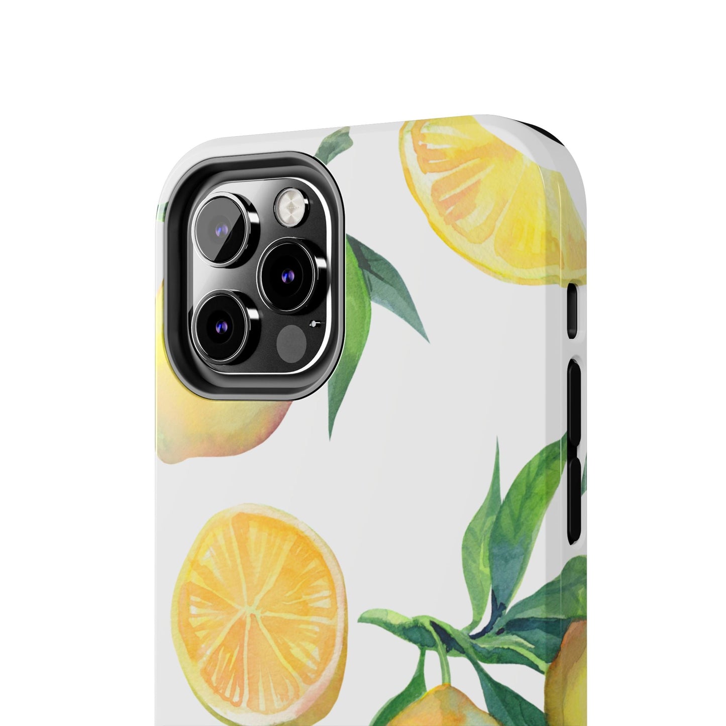 Lemon Grove Watercolor Tough iPhone Case – Fresh Citrus Design, Dual - Layer Protection - BOGO Cases