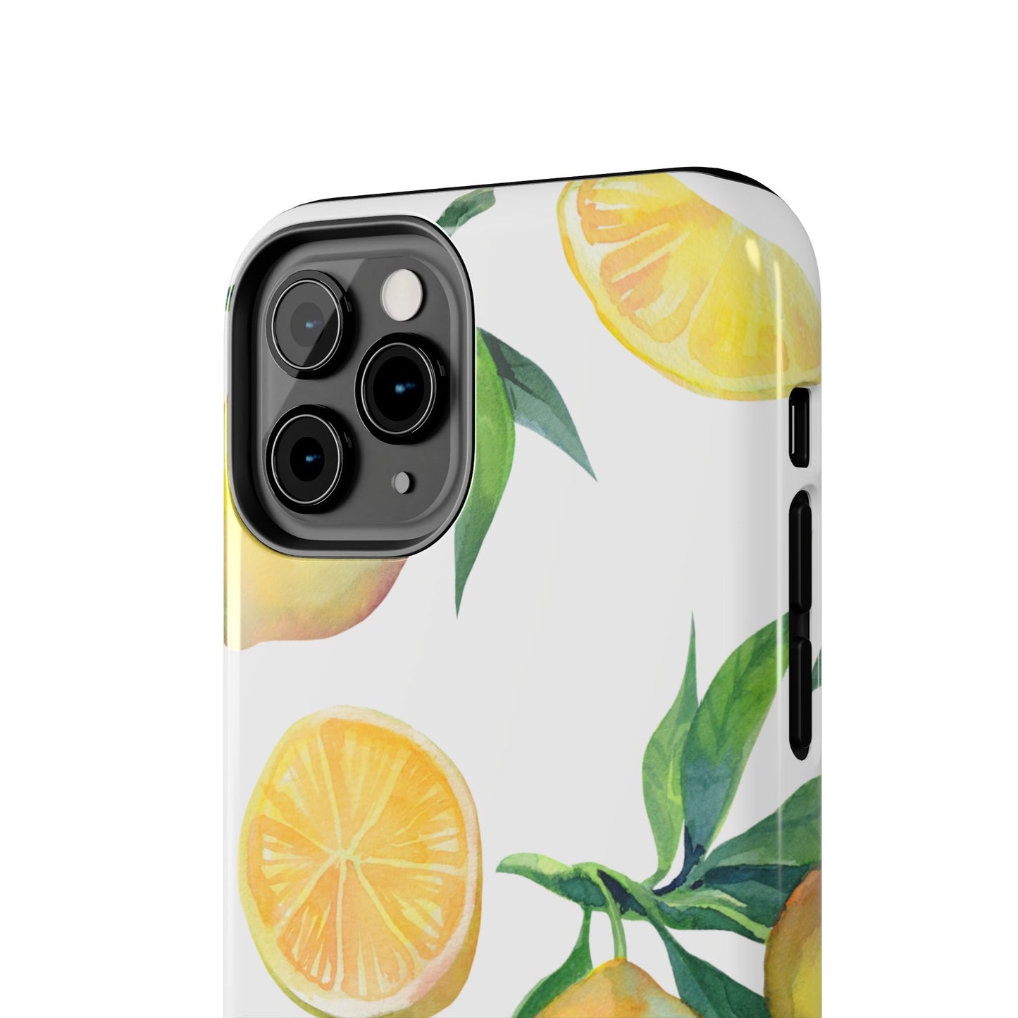 Lemon Grove Watercolor Tough iPhone Case – Fresh Citrus Design, Dual - Layer Protection - BOGO Cases