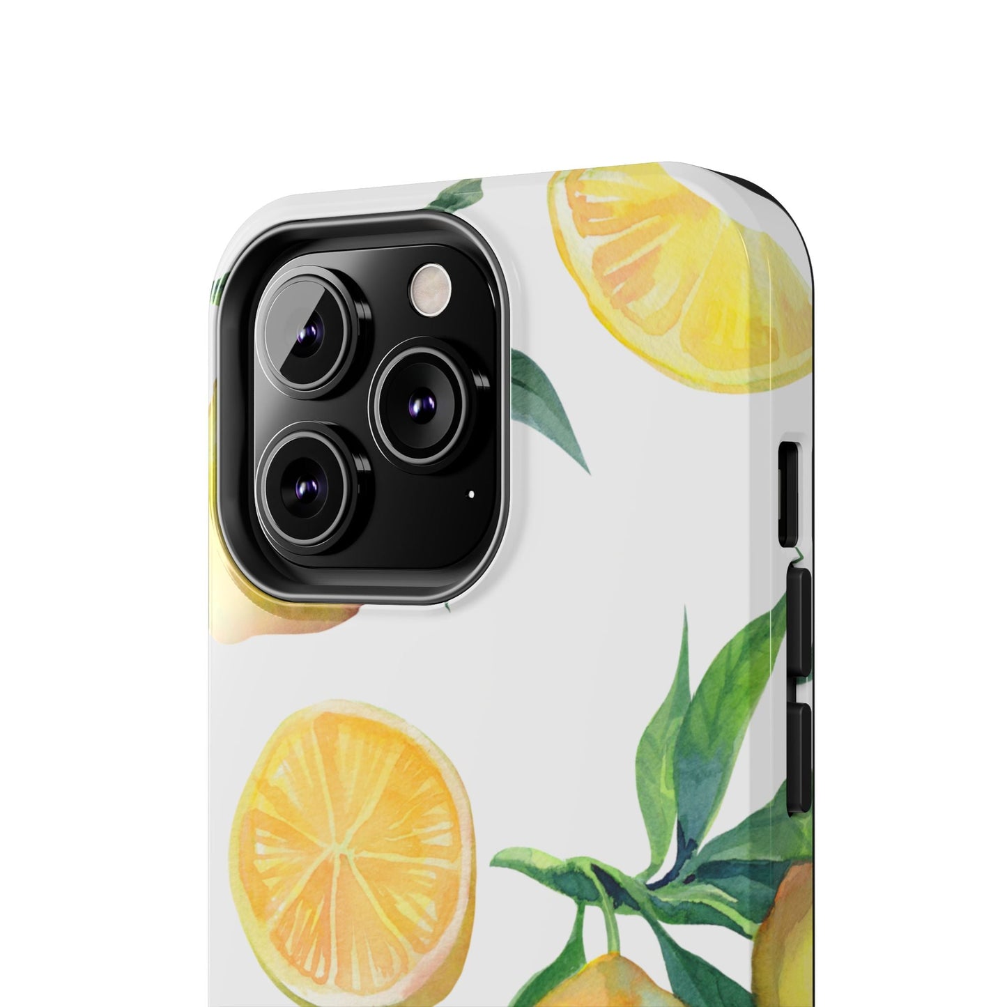 Lemon Grove Watercolor Tough iPhone Case – Fresh Citrus Design, Dual - Layer Protection - BOGO Cases