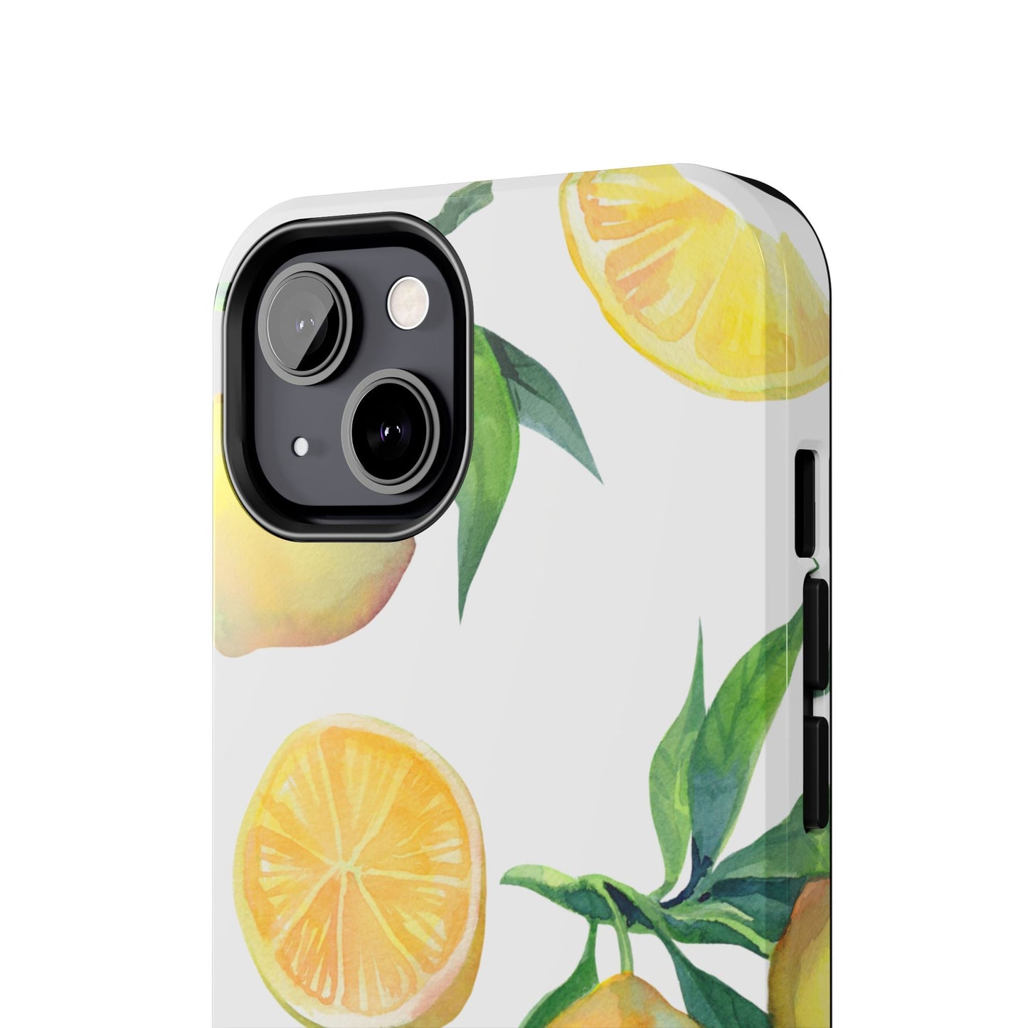 Lemon Grove Watercolor Tough iPhone Case – Fresh Citrus Design, Dual - Layer Protection - BOGO Cases