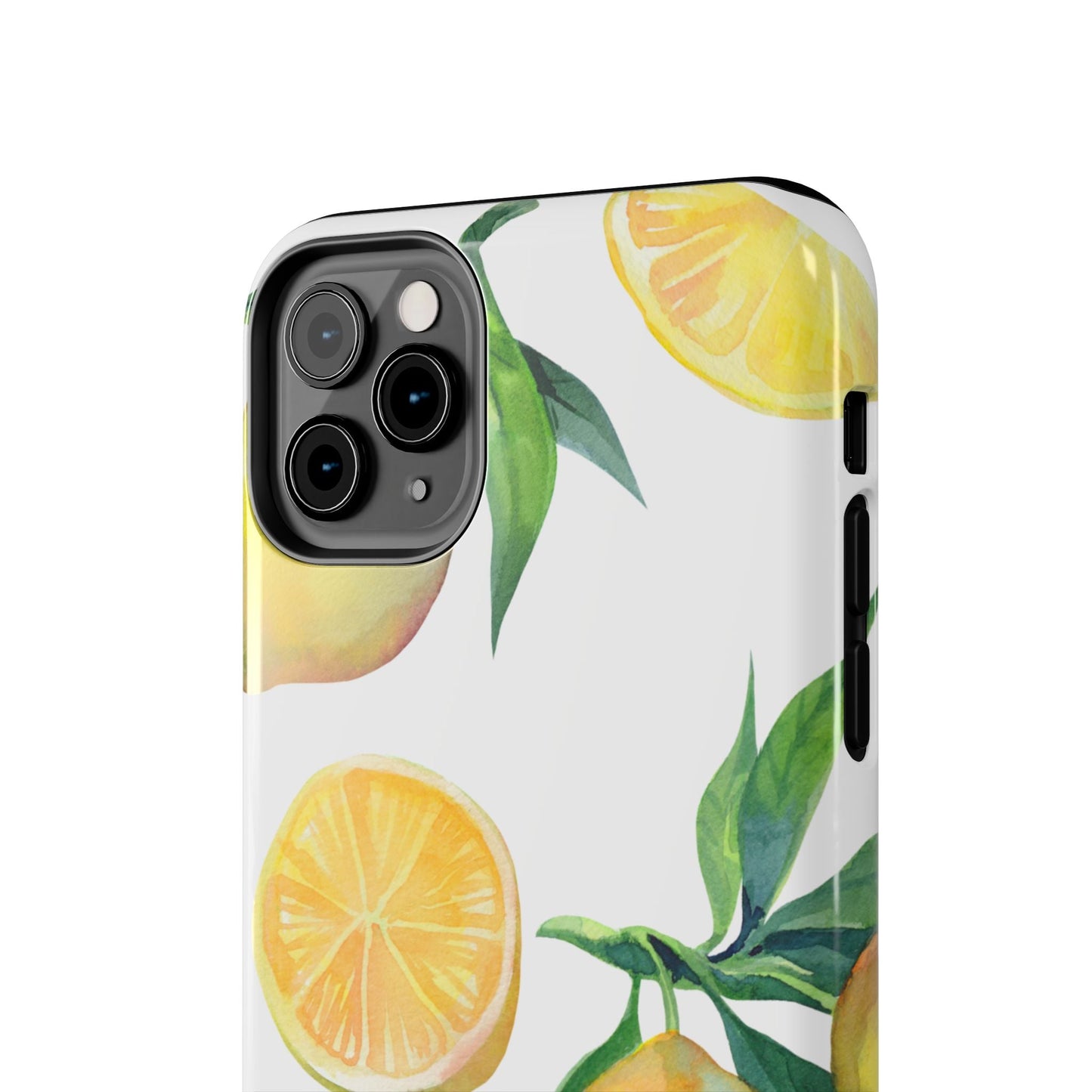 Lemon Grove Watercolor Tough iPhone Case – Fresh Citrus Design, Dual - Layer Protection - BOGO Cases