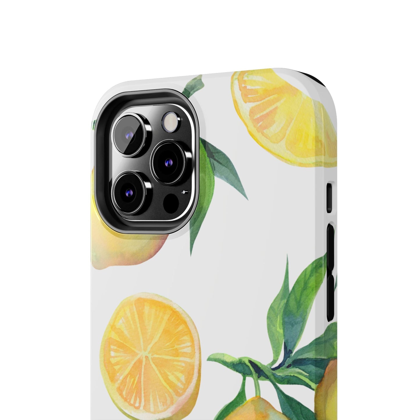 Lemon Grove Watercolor Tough iPhone Case – Fresh Citrus Design, Dual - Layer Protection - BOGO Cases