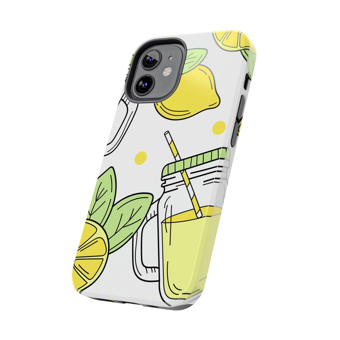 Lemonade Love Tough iPhone Case – Fun Lemon Mason Jar Design, Dual - Layer Protection - BOGO Cases