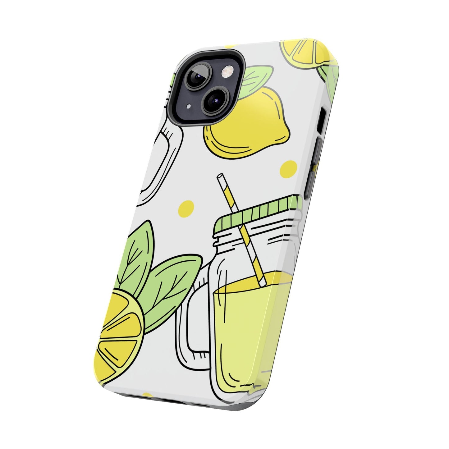 Lemonade Love Tough iPhone Case – Fun Lemon Mason Jar Design, Dual - Layer Protection - BOGO Cases