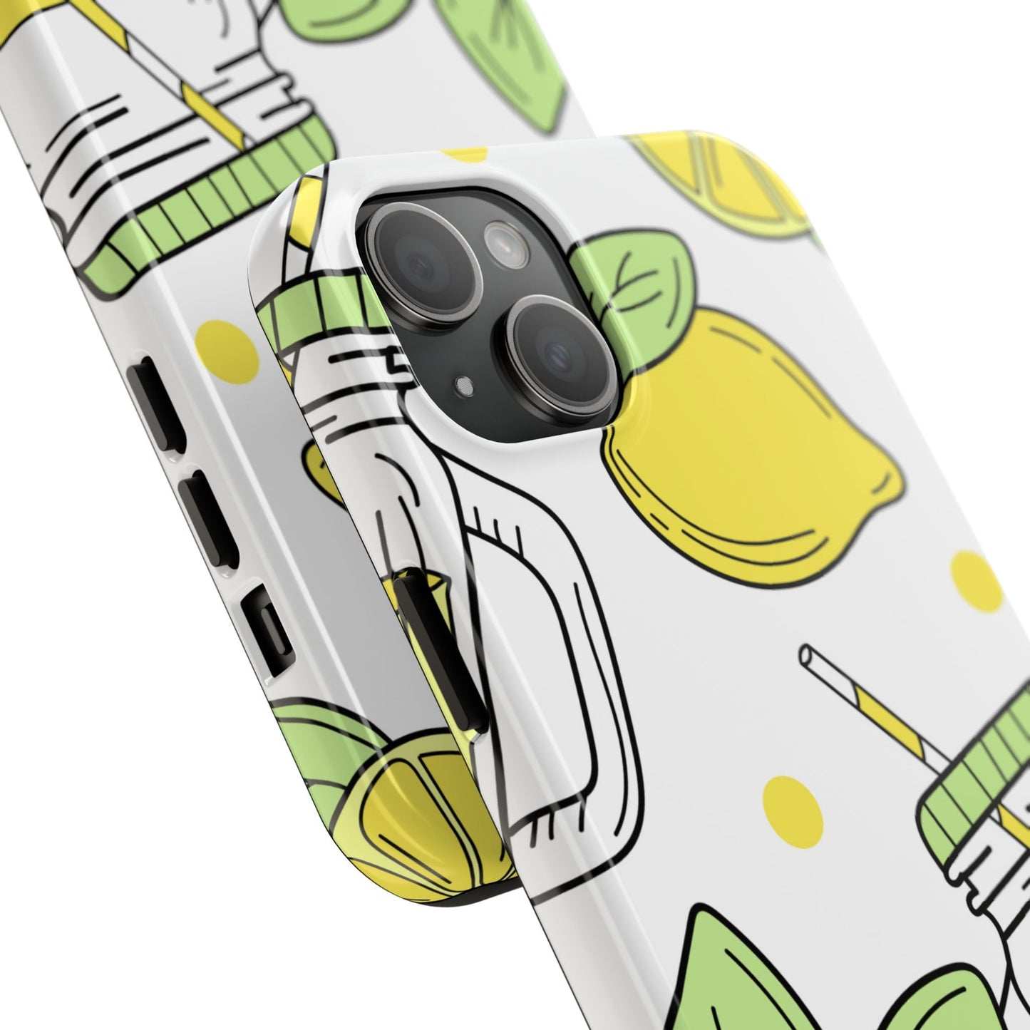 Lemonade Love Tough iPhone Case – Fun Lemon Mason Jar Design, Dual - Layer Protection - BOGO Cases