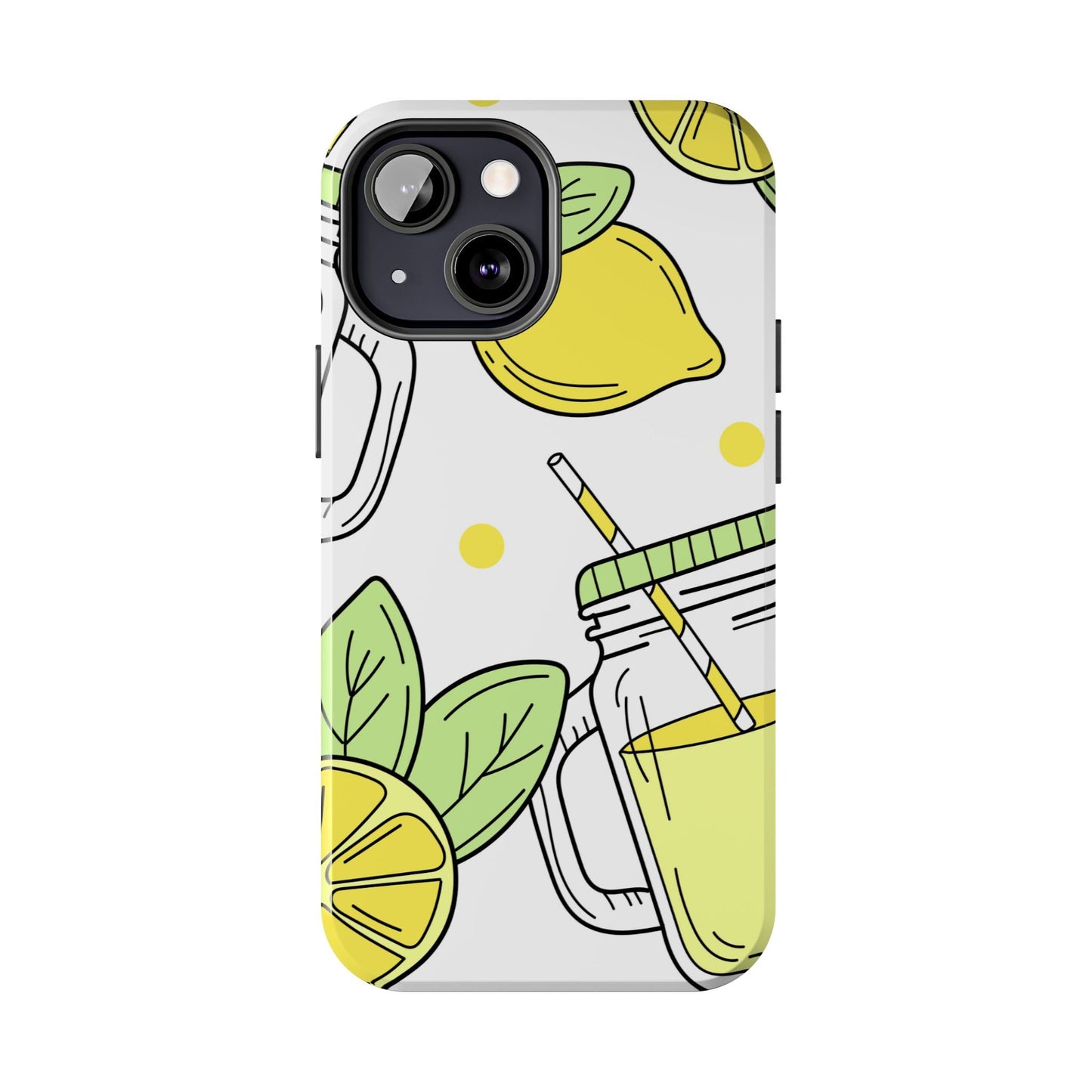 Lemonade Love Tough iPhone Case – Fun Lemon Mason Jar Design, Dual - Layer Protection - BOGO Cases