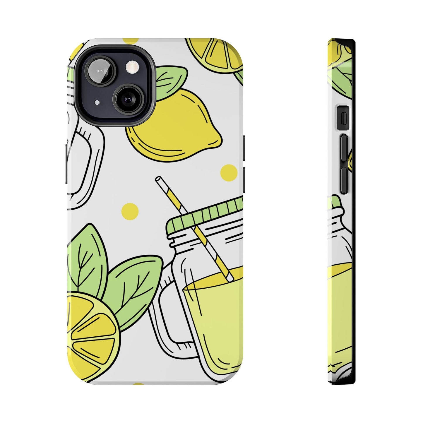 Lemonade Love Tough iPhone Case – Fun Lemon Mason Jar Design, Dual - Layer Protection - BOGO Cases