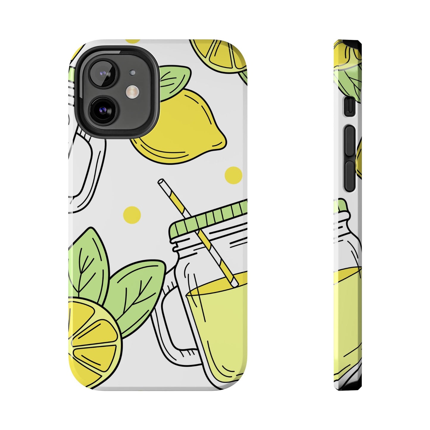 Lemonade Love Tough iPhone Case – Fun Lemon Mason Jar Design, Dual - Layer Protection - BOGO Cases