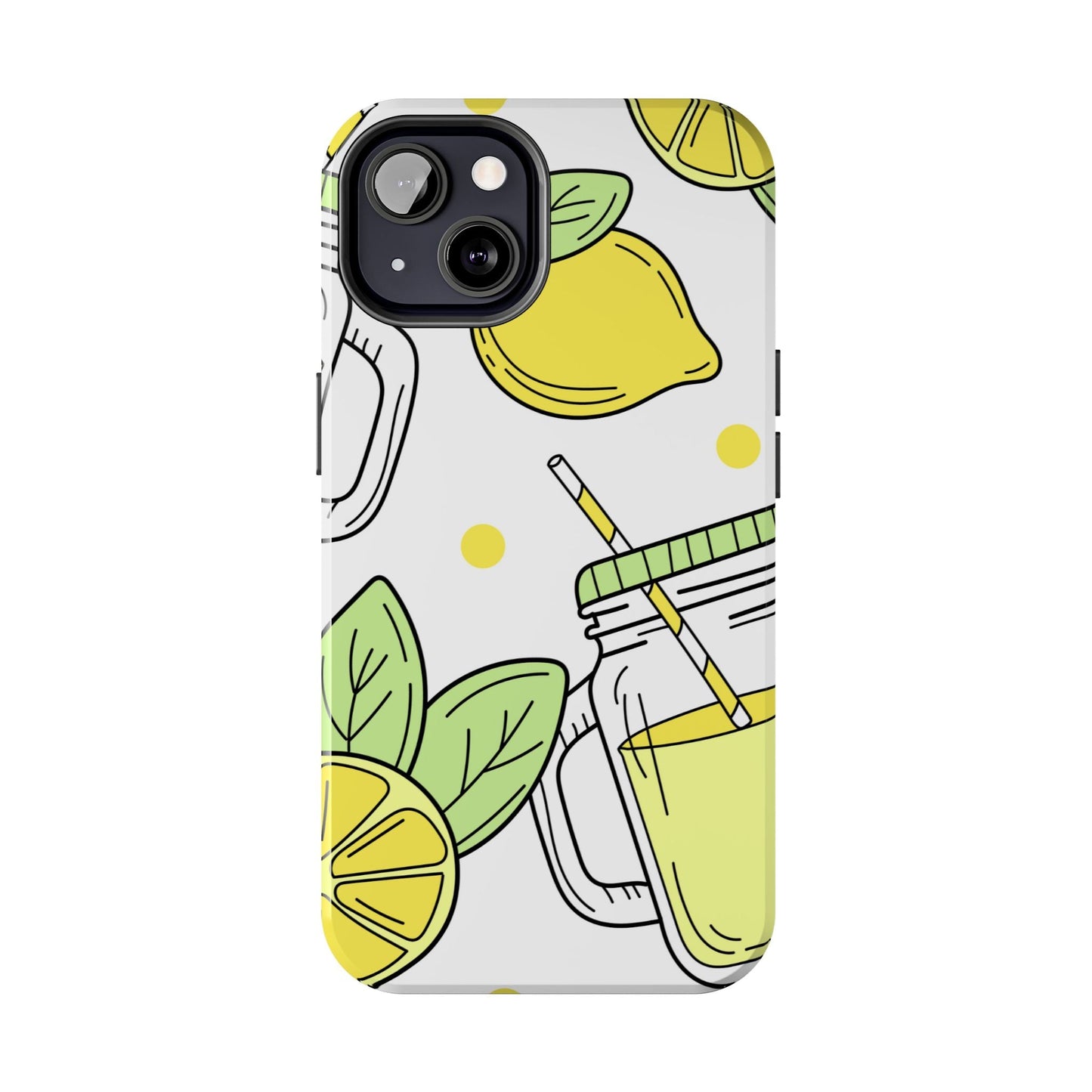 Lemonade Love Tough iPhone Case – Fun Lemon Mason Jar Design, Dual - Layer Protection - BOGO Cases