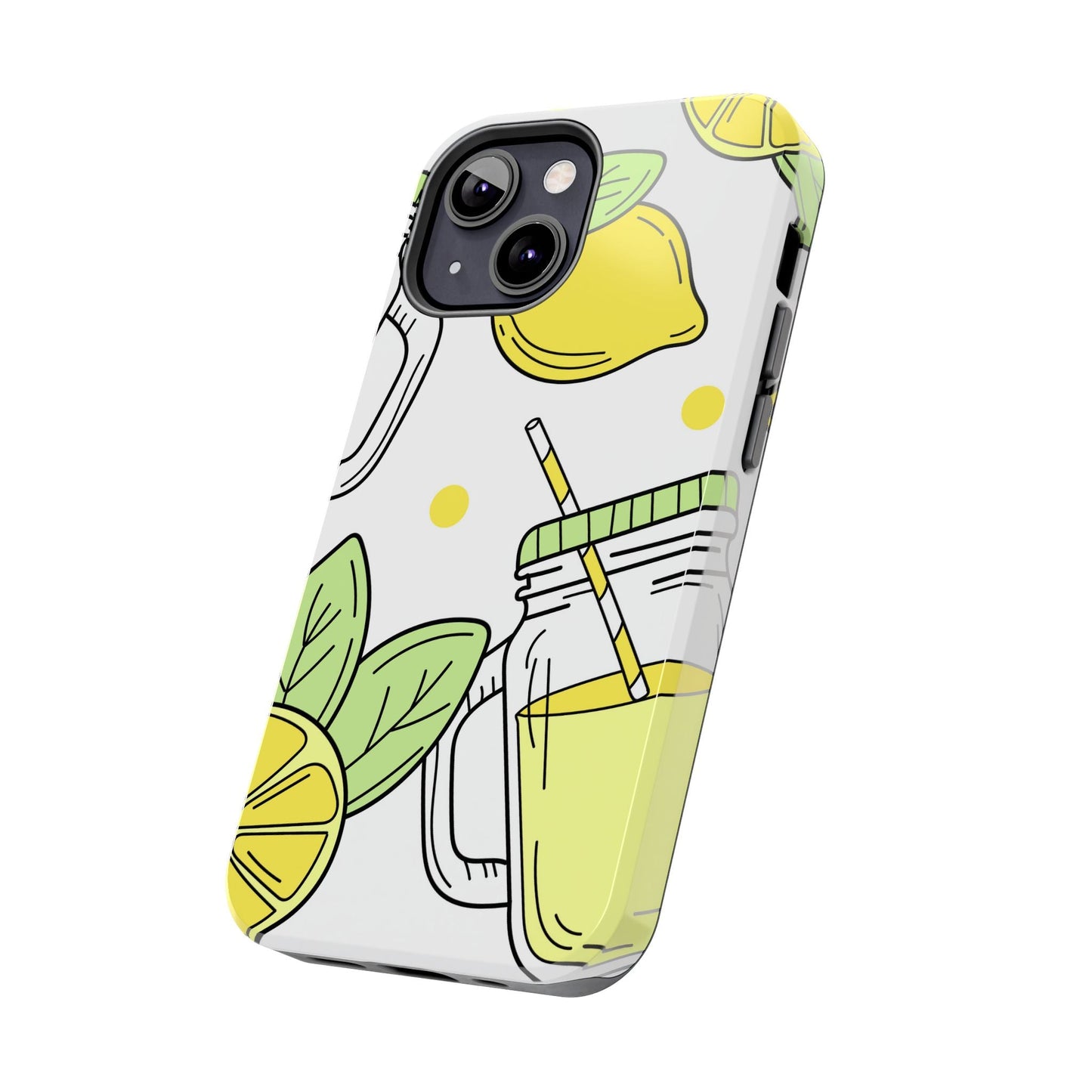 Lemonade Love Tough iPhone Case – Fun Lemon Mason Jar Design, Dual - Layer Protection - BOGO Cases