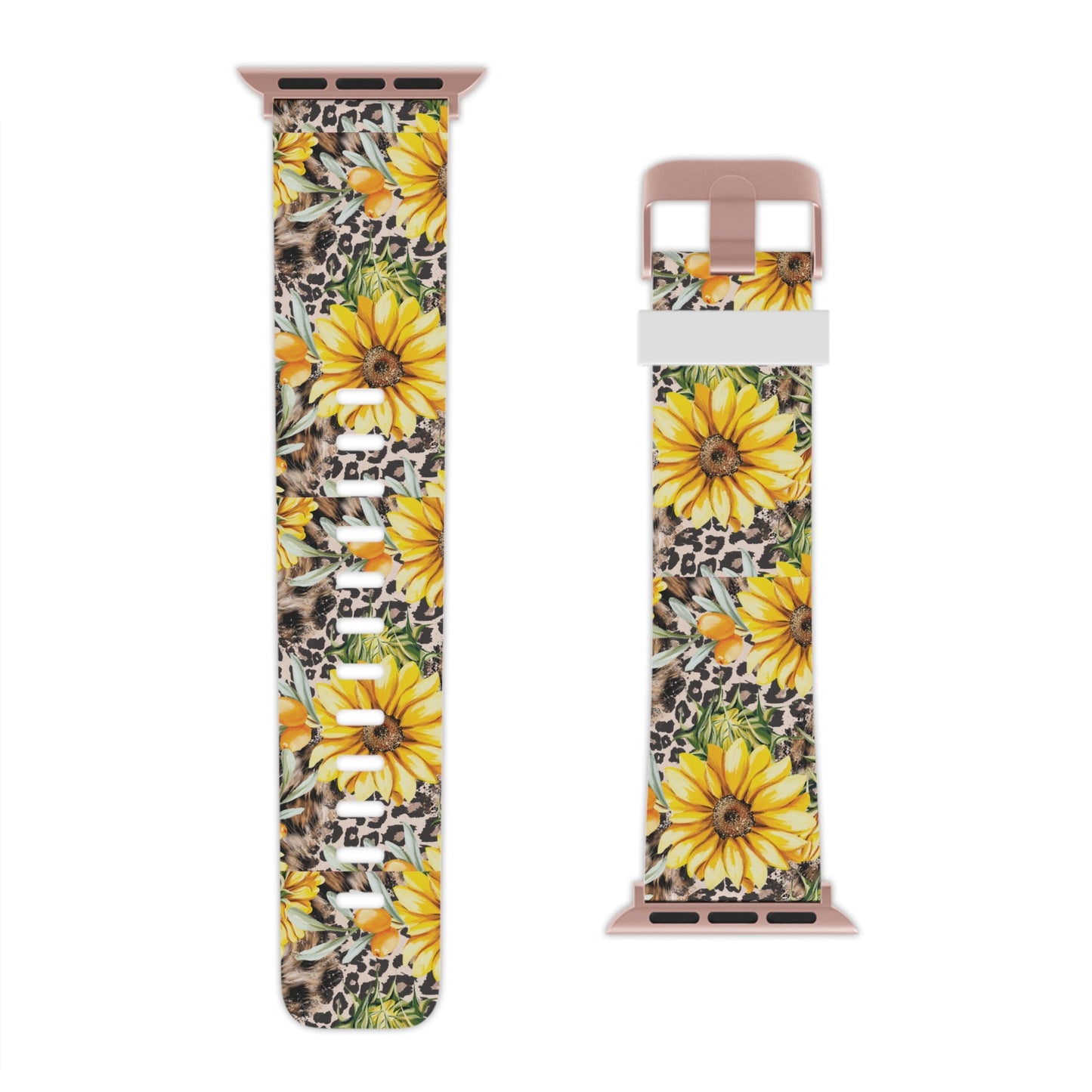 Leopard Sunflower Chic Apple Watch Band - BOGO Cases