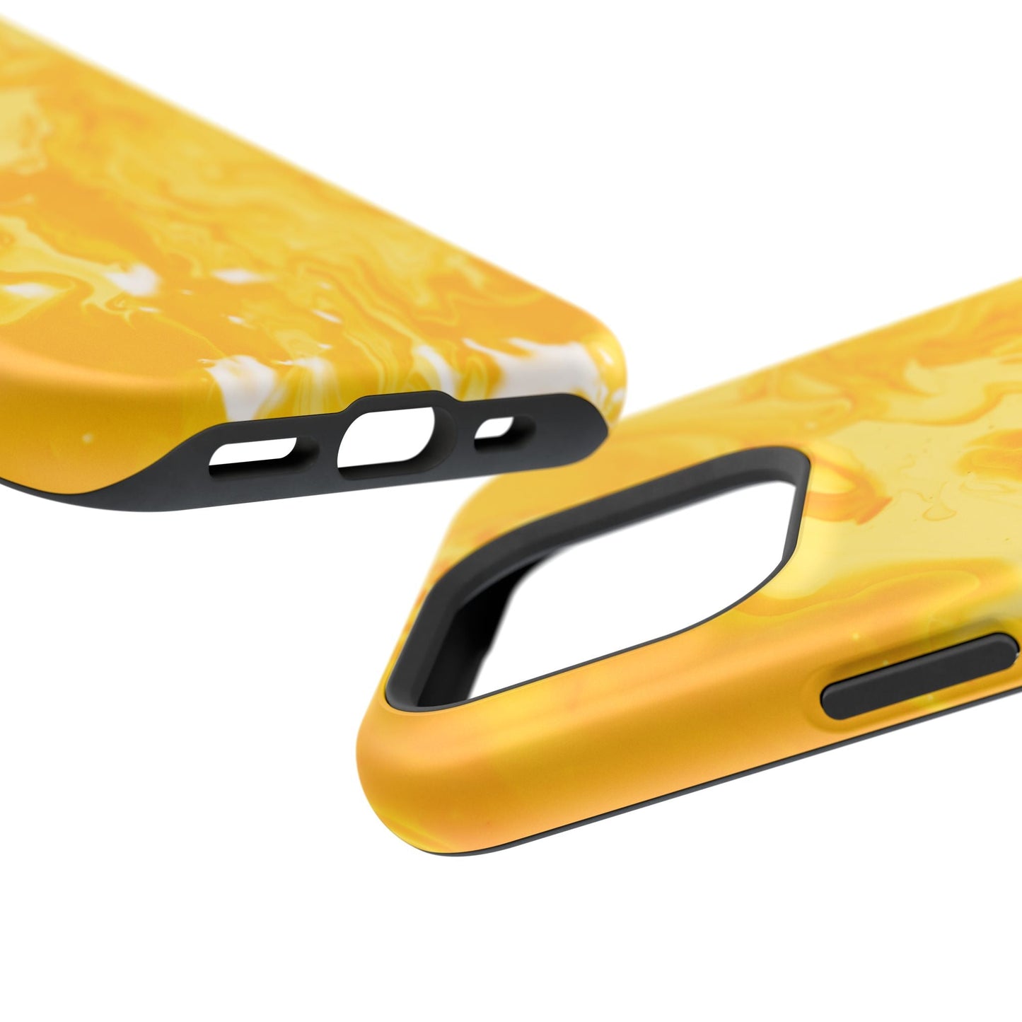 Luxe Yellow Marble MagSafe iPhone Case – Bold Golden Elegance with Magnetic Precision - BOGO Cases