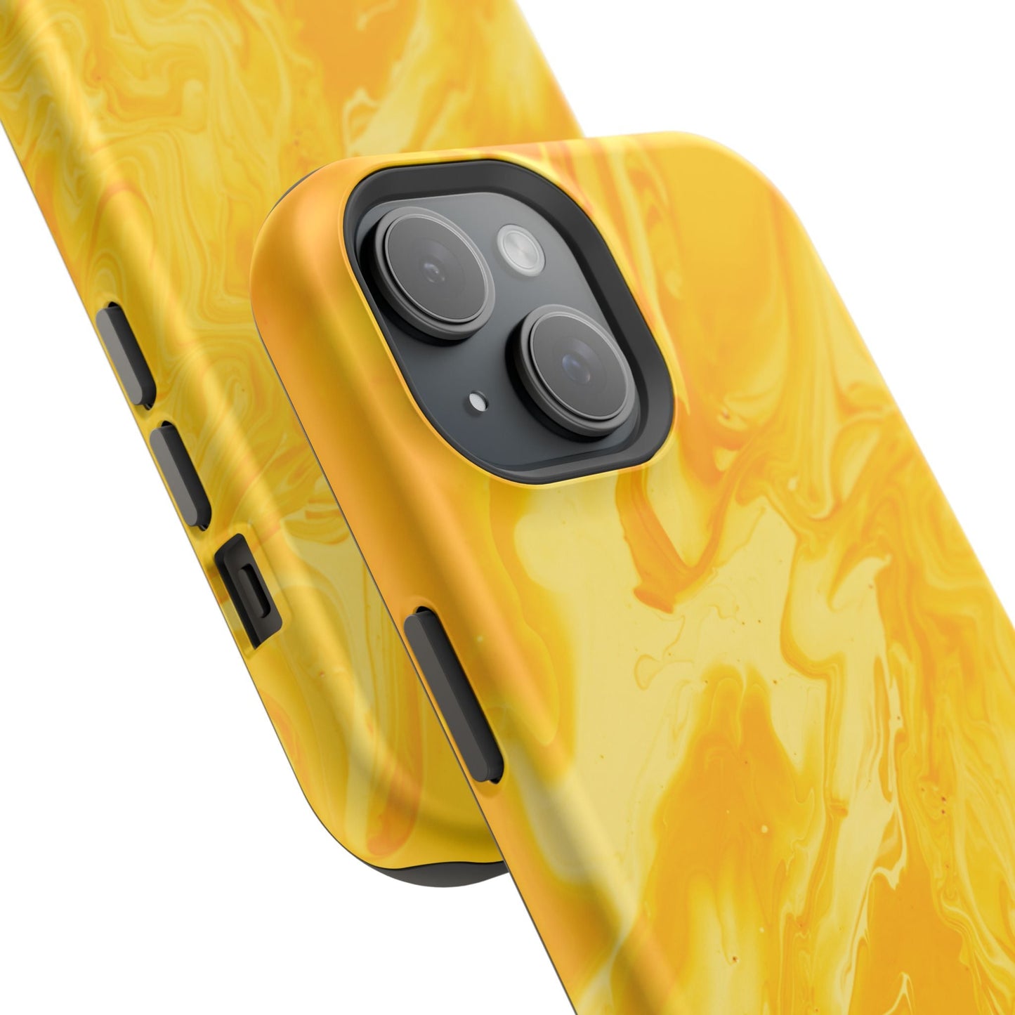 Luxe Yellow Marble MagSafe iPhone Case – Bold Golden Elegance with Magnetic Precision - BOGO Cases