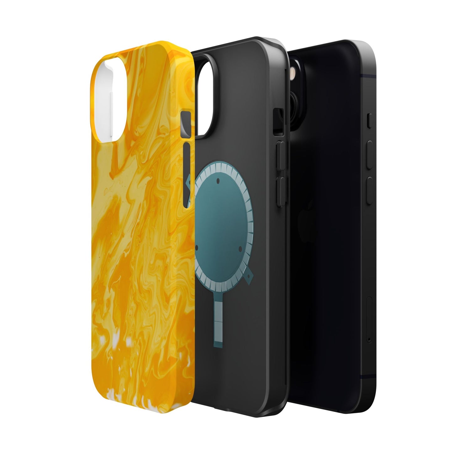Luxe Yellow Marble MagSafe iPhone Case – Bold Golden Elegance with Magnetic Precision - BOGO Cases