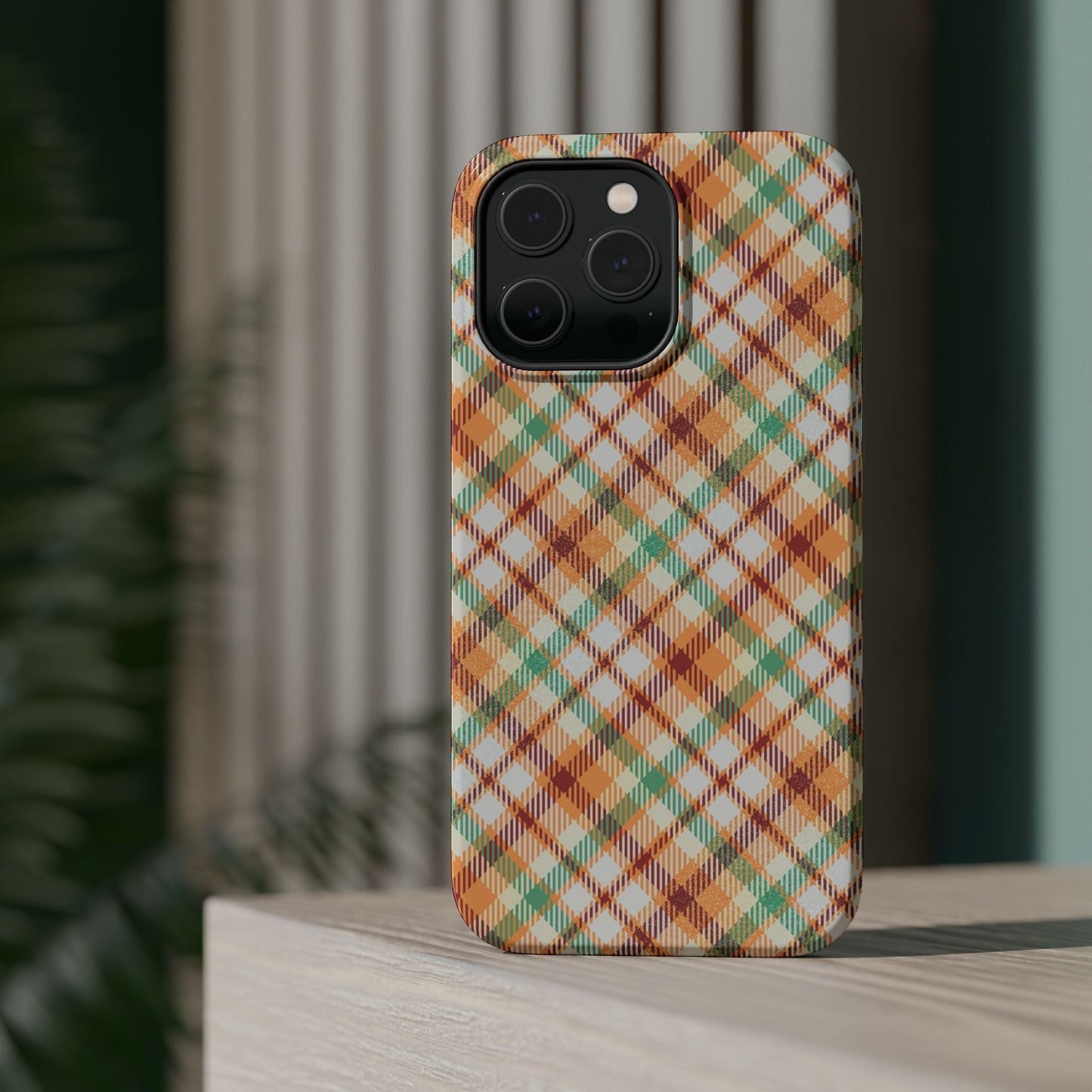 MagSafe Case - Autumn Harvest Plaid Design - BOGO Cases